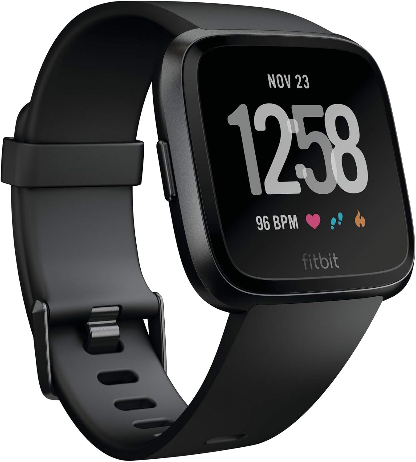 Fitbit Versa Smart Watch, Multisport Tracker, Black/Black Aluminium, One Size (S & L Bands Included) (Renewed) Fitbit Versa Smart Watch, Multisport Tracker, Black/Black Aluminium, One Size (S & L Bands Included) (Renewed)