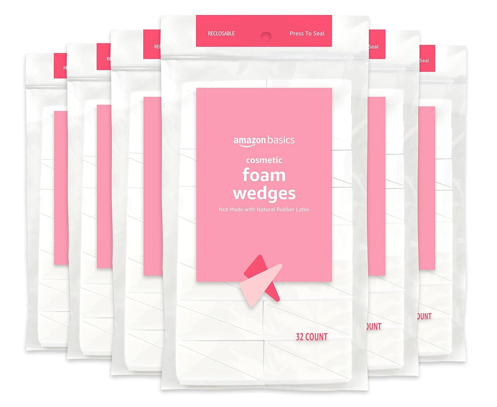 Amazon Basics Cosmetic Rectangular Foam Wedges, 192 Count (6 Packs of 32), White (Previously Solimo) Amazon Basics Cosmetic Rectangular Foam Wedges, 192 Count (6 Packs of 32), White (Previously Solimo)
