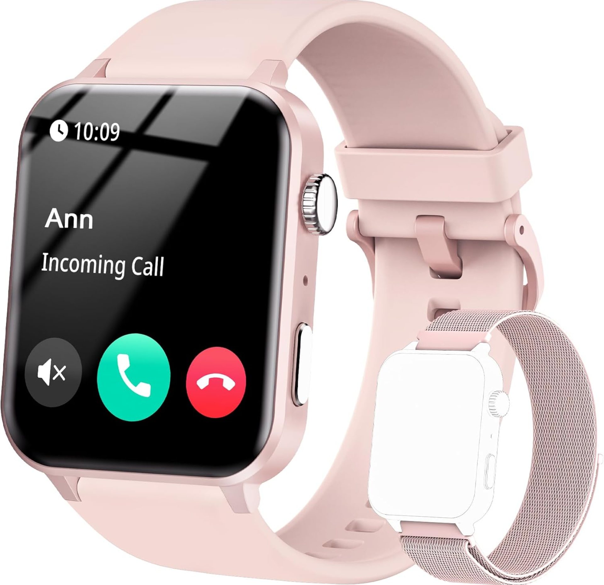 Smart Watch for Women – 1.85”HD Screen with Make and Answer Calls, with AI Voice Assistant, SpO2/Heart Rate/Sleep Monitor, 100+ Sports Modes, Smartwatch for Android and iOS (2 Straps) Smart Watch for Women – 1.85”HD Screen with Make and Answer Calls, with AI Voice Assistant, SpO2/Heart Rate/Sleep Monitor, 100+ Sports Modes, Smartwatch for Android and iOS (2 Straps)