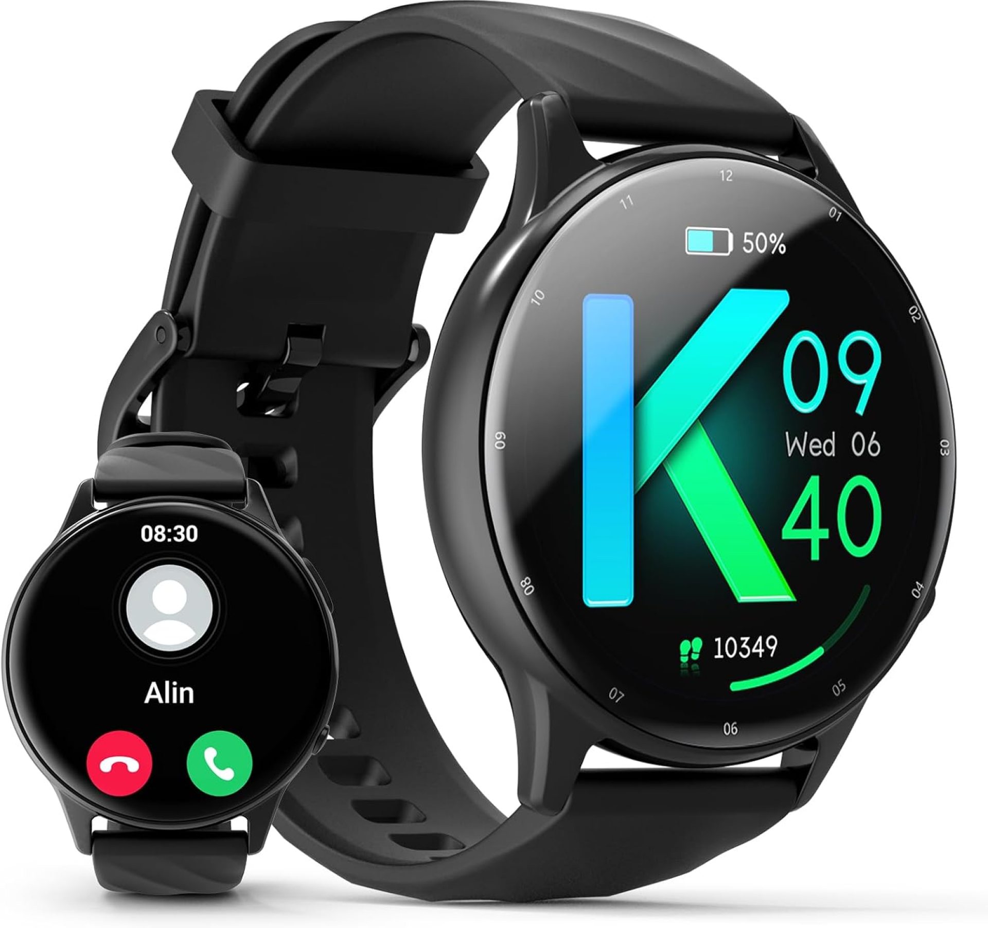 Kumi Smart Watch for Men Women, 1.39″ Smartwatch for Android & iOS, Answer/Make Call, Voice Assistant, IP68 Waterproof Fitness Activity Tracker, 100+ Sport Modes, Heart Rate and Sleep Monitor, Black Kumi Smart Watch for Men Women, 1.39″ Smartwatch for Android & iOS, Answer/Make Call, Voice Assistant, IP68 Waterproof Fitness Activity Tracker, 100+ Sport Modes, Heart Rate and Sleep Monitor, Black