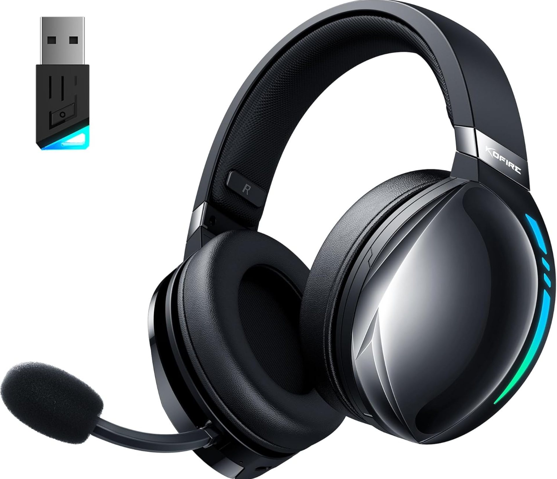 UG-06 Wireless Gaming Headset, 2.4GHz Bluetooth Gaming Headphones with Noise Cancelling Microphone, 3D Stereo Sound, 65Hr Battery Life Headset for PS5, PS4, PC, Switch, Mac, RGB Light UG-06 Wireless Gaming Headset, 2.4GHz Bluetooth Gaming Headphones with Noise Cancelling Microphone, 3D Stereo Sound, 65Hr Battery Life Headset for PS5, PS4, PC, Switch, Mac, RGB Light