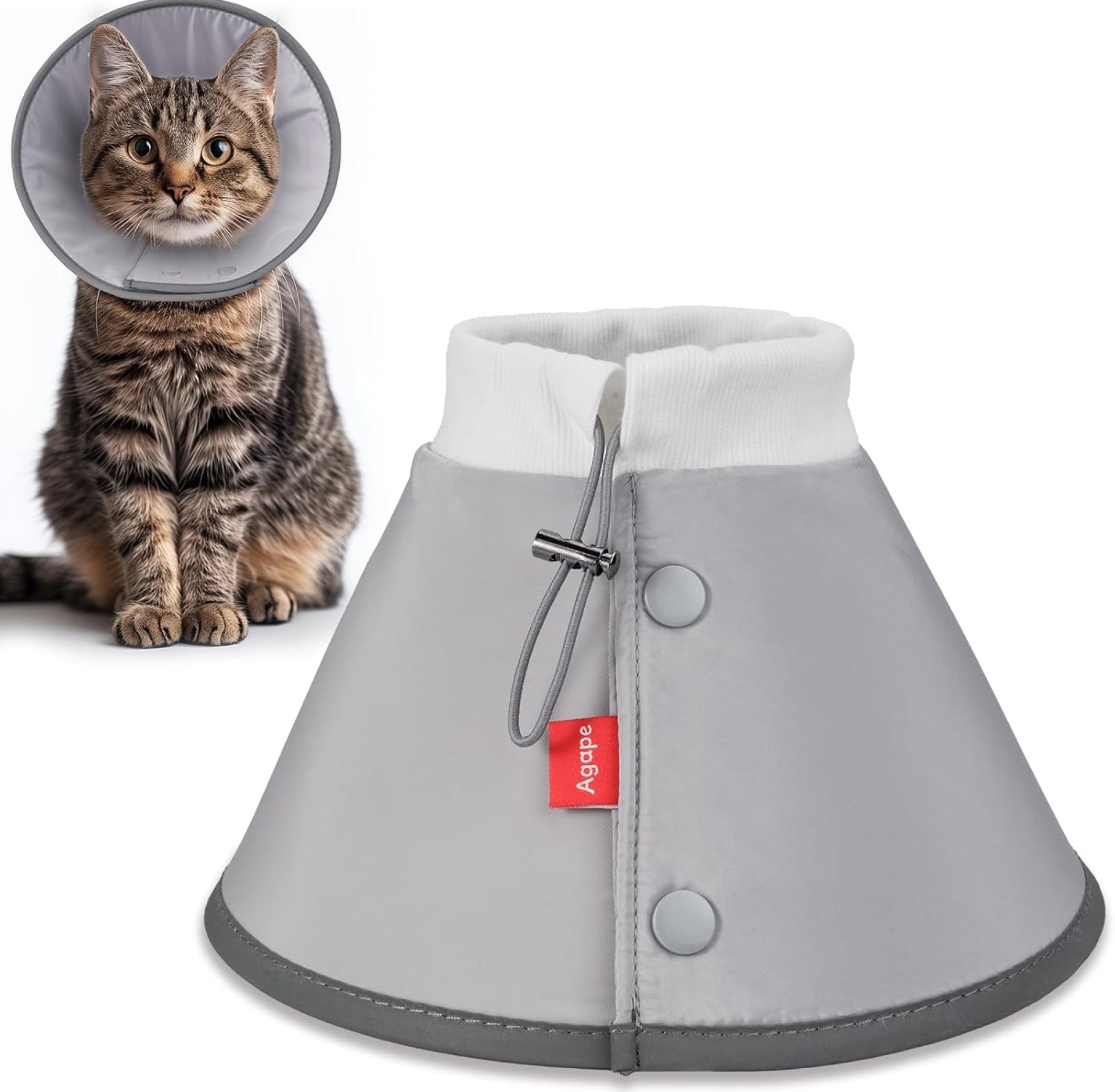 Agape Soft Cone for Cats & Small Dogs, Comfy Pet Cone to Stop Licking, Adjustable Cat E Collar Alternative After Surgery, Protective Elizabethan Collar for Pup & Kitty, Water Repellent Recovery Cone Agape Soft Cone for Cats & Small Dogs, Comfy Pet Cone to Stop Licking, Adjustable Cat E Collar Alternative After Surgery, Protective Elizabethan Collar for Pup & Kitty, Water Repellent Recovery Cone