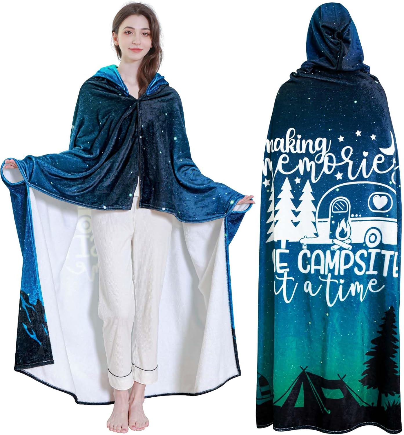Camping Wearable Blanket Hoodie – Camping Gifts for Women Men – Camper Blanket Gift for Camper Outdoor – Camping Essentials Accessories – Camp Decor for Bedding RV Campsite Travel Hiking 70″x60″ Camping Wearable Blanket Hoodie – Camping Gifts for Women Men – Camper Blanket Gift for Camper Outdoor – Camping Essentials Accessories – Camp Decor for Bedding RV Campsite Travel Hiking 70″x60″