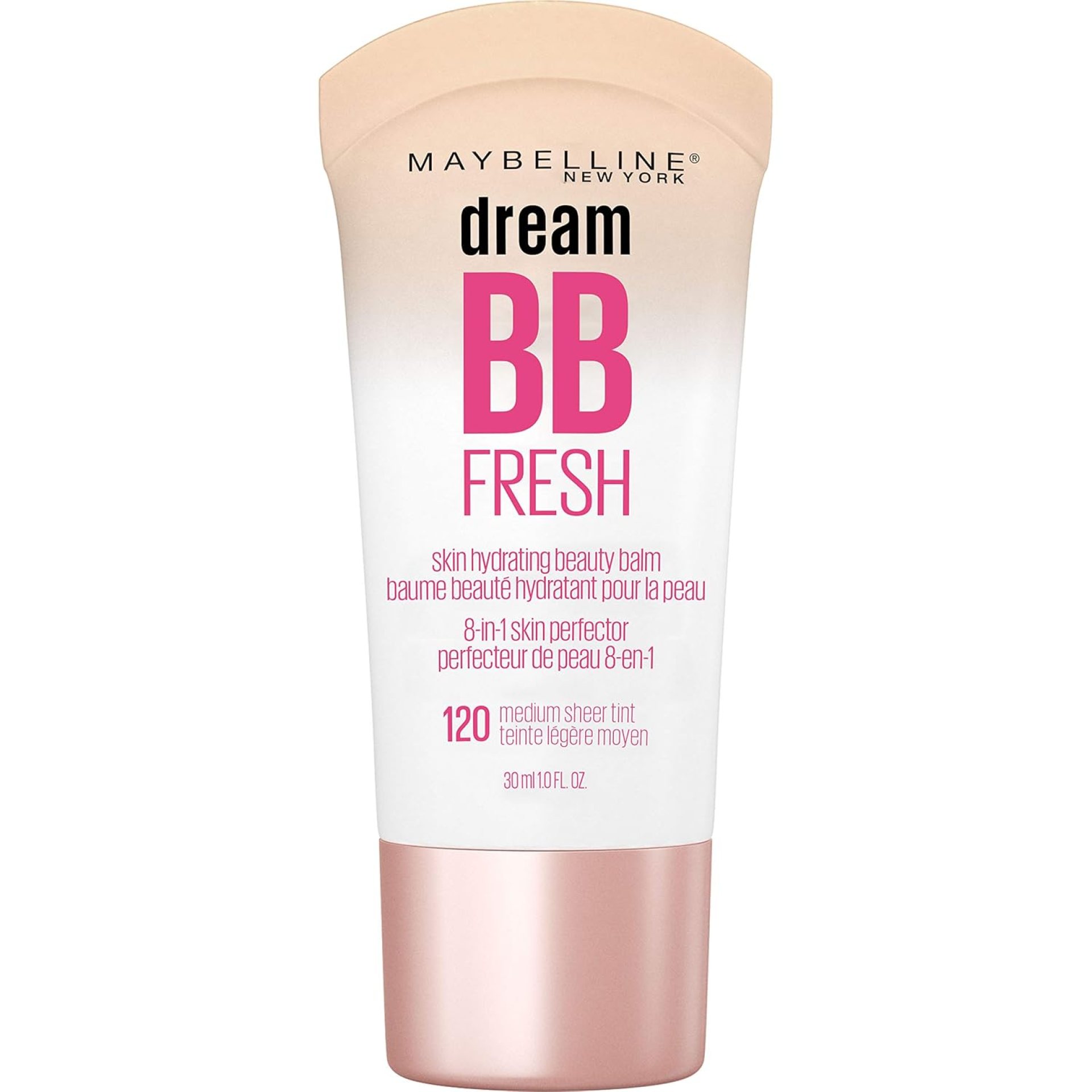 Maybelline Dream Fresh Skin Hydrating BB cream, 8-in-1 Skin Perfecting Beauty Balm with Broad Spectrum SPF 30, Sheer Tint Coverage, Oil-Free, Medium, 1 Fl Oz Maybelline Dream Fresh Skin Hydrating BB cream, 8-in-1 Skin Perfecting Beauty Balm with Broad Spectrum SPF 30, Sheer Tint Coverage, Oil-Free, Medium, 1 Fl Oz