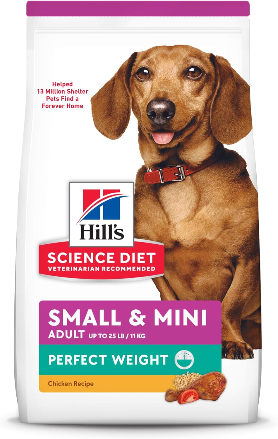Hill’s Science Diet Perfect Weight, Adult 1-6, Small & Mini Breeds Weight Management Support, Dry Dog Food, Chicken Recipe, 4 lb Bag Hill’s Science Diet Perfect Weight, Adult 1-6, Small & Mini Breeds Weight Management Support, Dry Dog Food, Chicken Recipe, 4 lb Bag