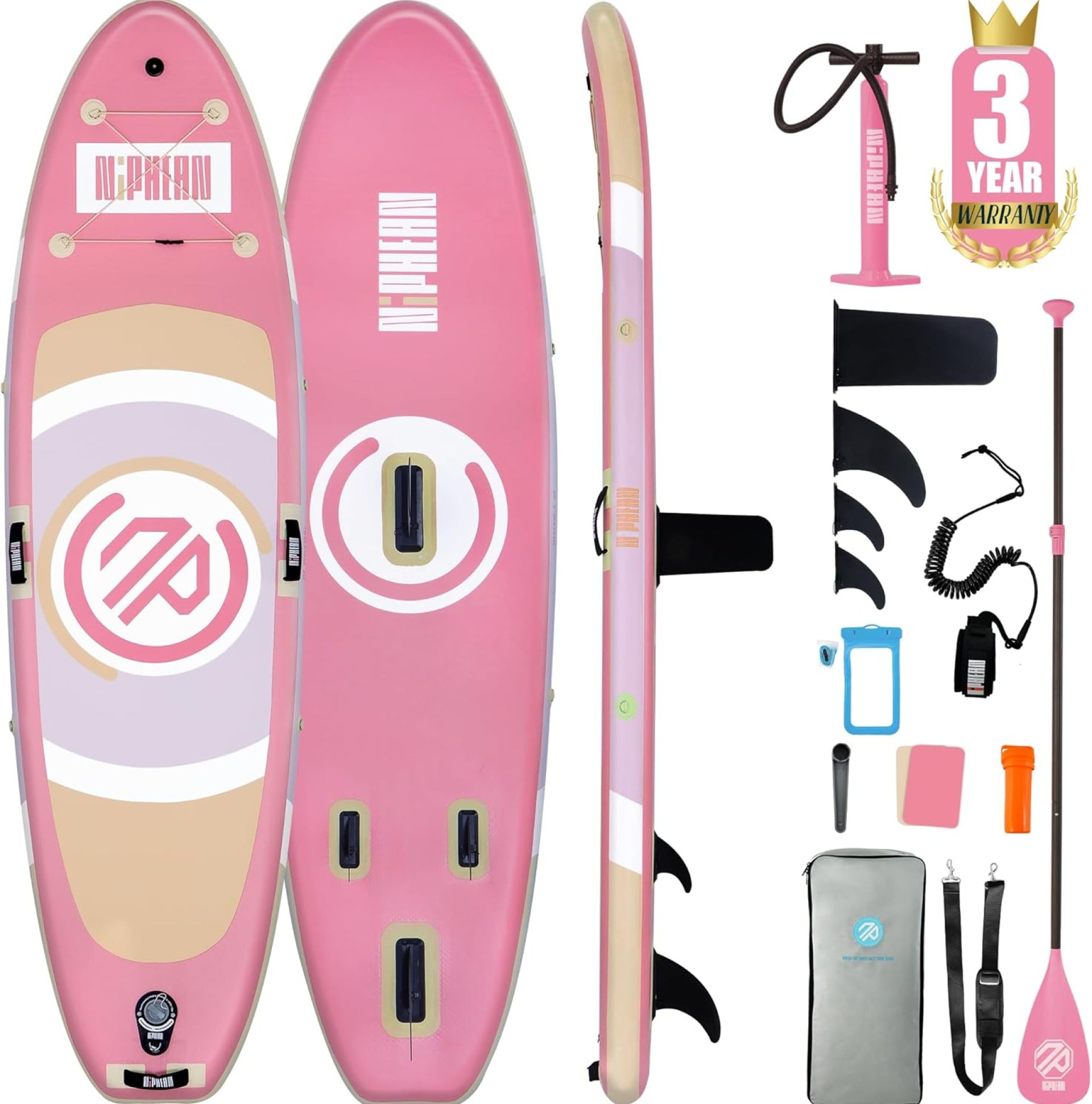 Niphean Inflatable Paddle Board with Stable Wing and Durable SUP Accessories, 10’ Inflatable Stand up Paddle Boards for Adults & Youth, Versatile Yoga Paddle Board Niphean Inflatable Paddle Board with Stable Wing and Durable SUP Accessories, 10’ Inflatable Stand up Paddle Boards for Adults & Youth, Versatile Yoga Paddle Board