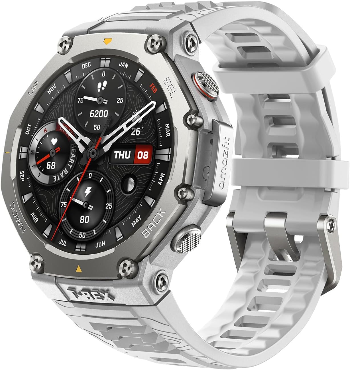 Amazfit T-Rex 3 Rugged Military Smart Watch 48mm, GPS (with Privacy), Offline Maps, Long Battery Life,328 Feet Water-Resistant, 170 Fitness/Sport Modes, AI, Voice Control, for Android or iPhone, Gray Amazfit T-Rex 3 Rugged Military Smart Watch 48mm, GPS (with Privacy), Offline Maps, Long Battery Life,328 Feet Water-Resistant, 170 Fitness/Sport Modes, AI, Voice Control, for Android or iPhone, Gray