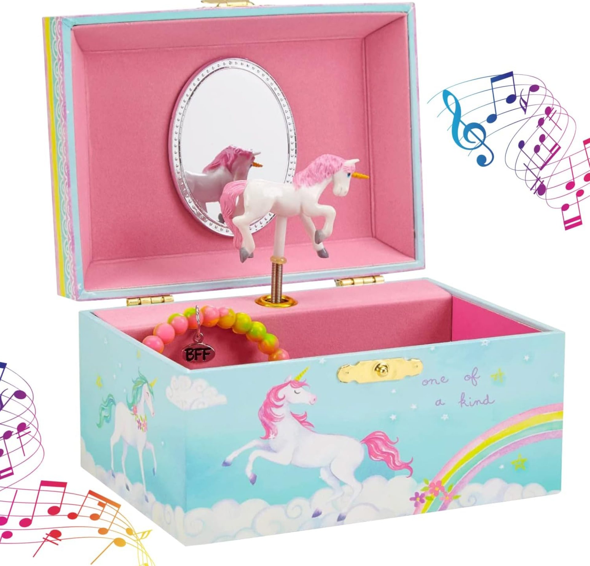 Jewelkeeper Girls Musical Jewelry Storage Box with Spinning Unicorn | Rainbow Design, The Beautiful Dreamer Tune – Enchanting Unicorn Musical Box | Ideal Gift for 5 Year Old Girls | 6 x 4 x 3.5 inches Jewelkeeper Girls Musical Jewelry Storage Box with Spinning Unicorn | Rainbow Design, The Beautiful Dreamer Tune – Enchanting Unicorn Musical Box | Ideal Gift for 5 Year Old Girls | 6 x 4 x 3.5 inches
