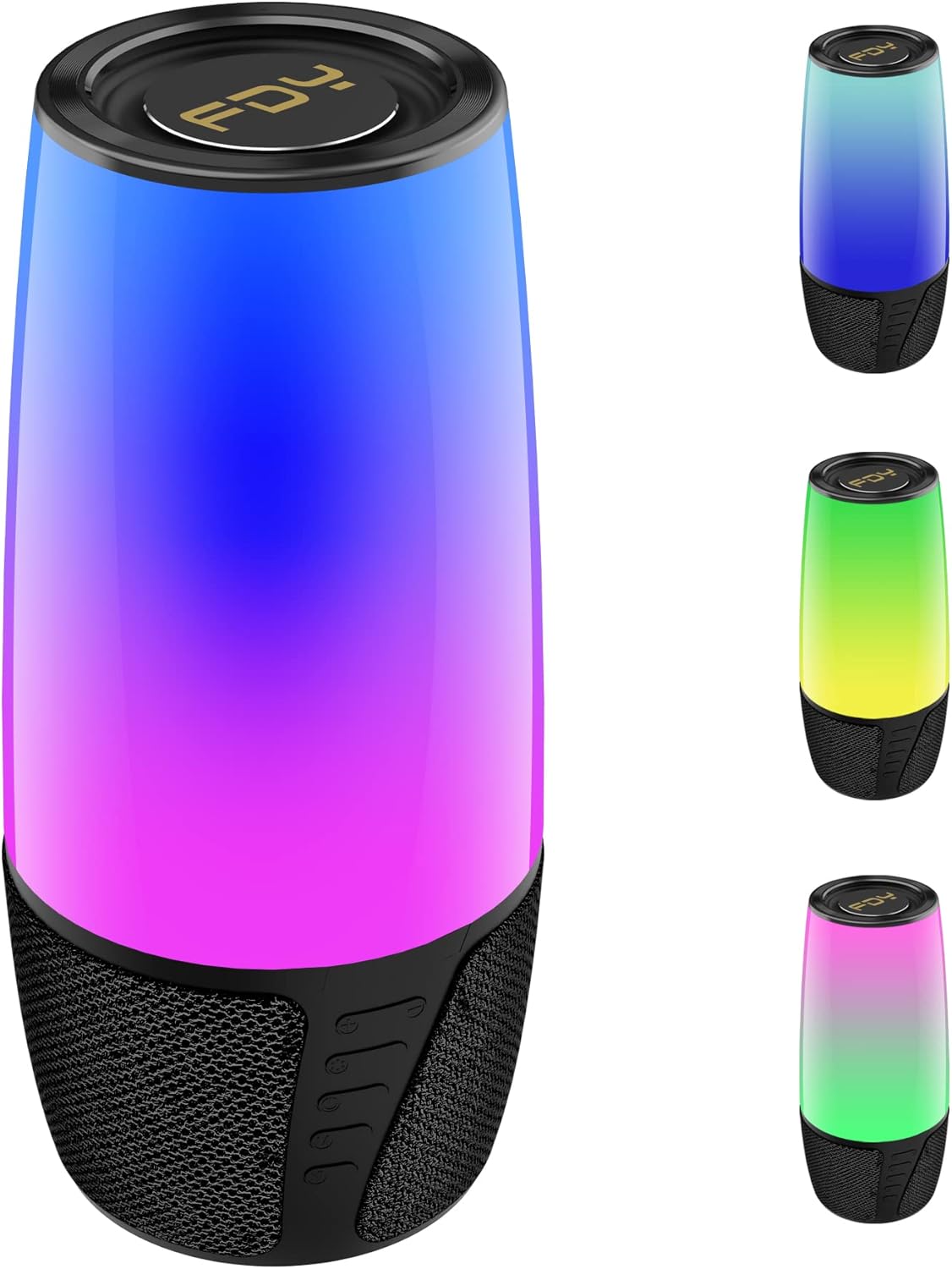 FDY Bluetooth Speaker, 9 Color LED Lighting Wireless Speaker, IPX6 Waterproof Portable Speaker, Bluetooth 5.3, Wireless led Bluetooth Speaker, 360° Stereo Sound Effect for Family Gatherings (Colorful) FDY Bluetooth Speaker, 9 Color LED Lighting Wireless Speaker, IPX6 Waterproof Portable Speaker, Bluetooth 5.3, Wireless led Bluetooth Speaker, 360° Stereo Sound Effect for Family Gatherings (Colorful)
