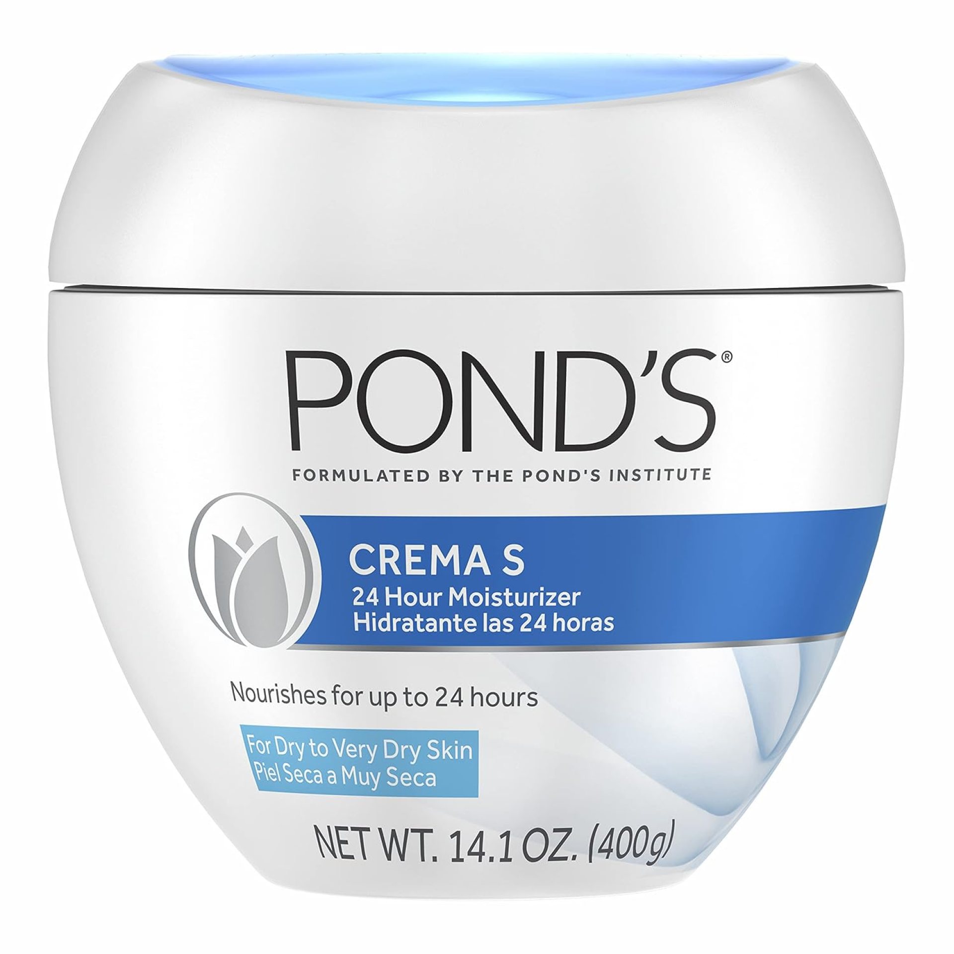 POND’S Crema S Nourishing Face Moisturizer for Women, Skin Care Facial Moisturizer Cream for Dry to Very Dry Skin, Nourishes for up to 24 hours 14.1 oz POND’S Crema S Nourishing Face Moisturizer for Women, Skin Care Facial Moisturizer Cream for Dry to Very Dry Skin, Nourishes for up to 24 hours 14.1 oz