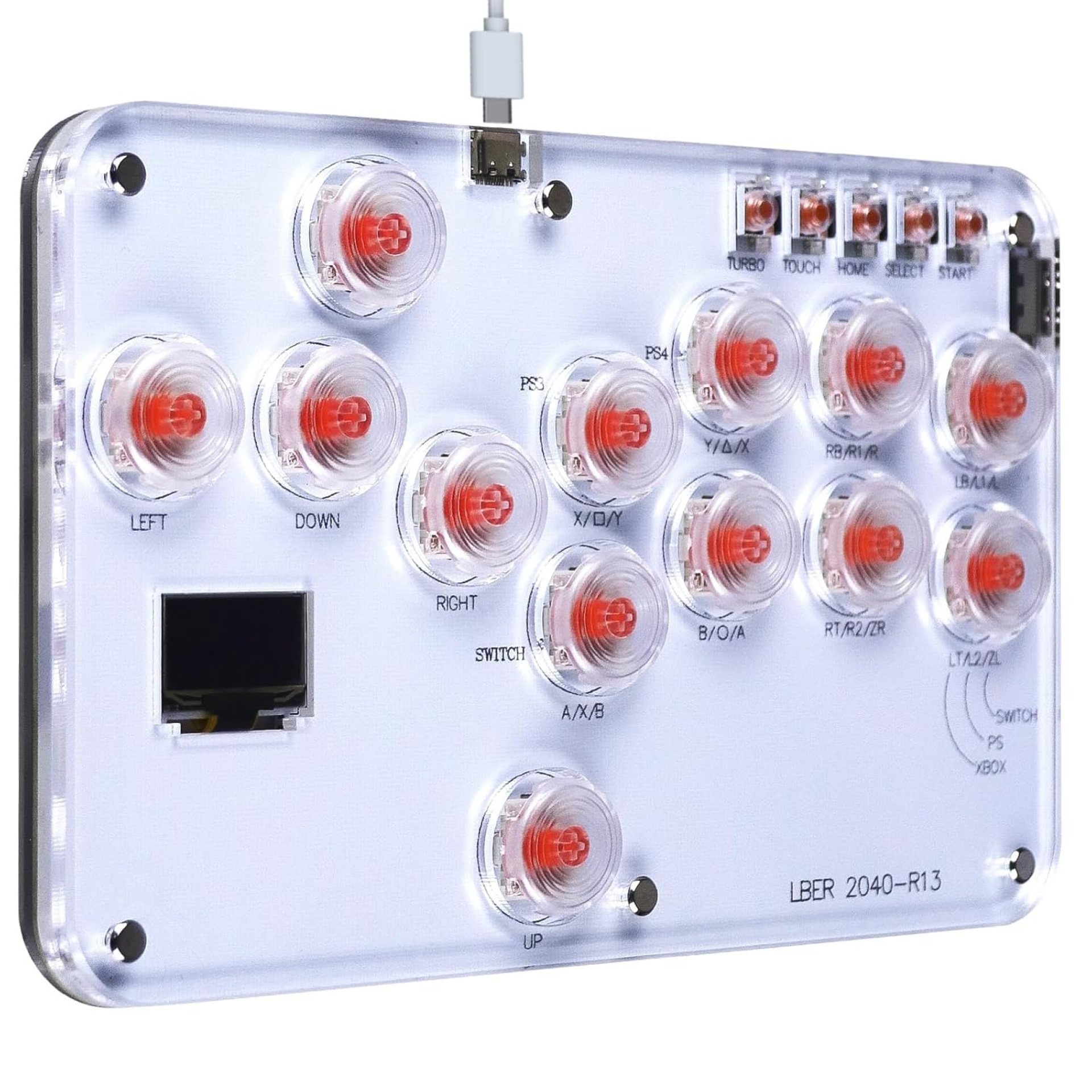 Arcade Stick Game Keyboard R13, Leverless Controller Arcade Stick with Turbo & Custom RGB, Silent All-Button Arcade Controller Street Fight for PC/PS3/PS4/Switch/Steam-Support Hot Swap & SOCD(White) Arcade Stick Game Keyboard R13, Leverless Controller Arcade Stick with Turbo & Custom RGB, Silent All-Button Arcade Controller Street Fight for PC/PS3/PS4/Switch/Steam-Support Hot Swap & SOCD(White)