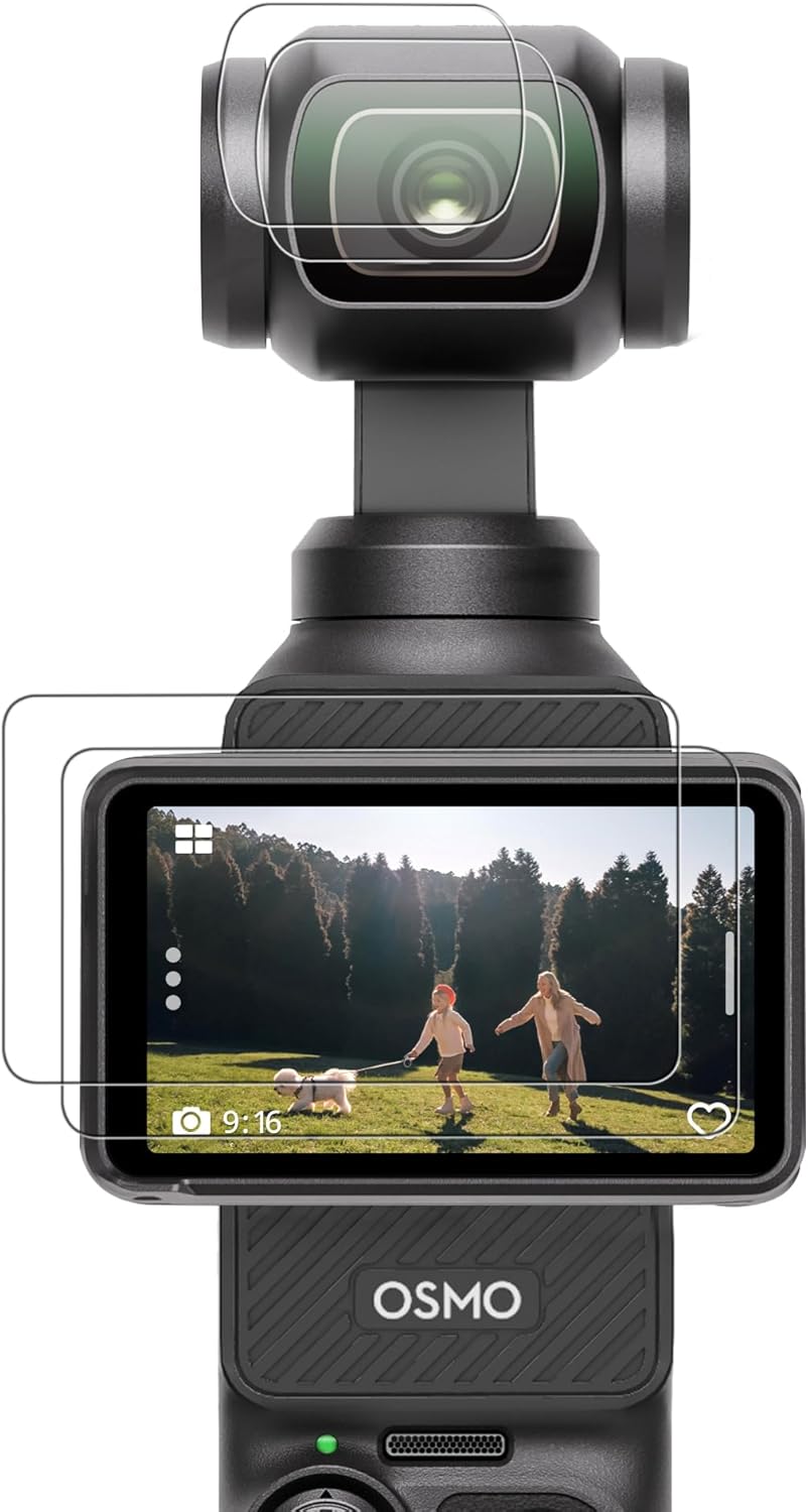 CYNOVA DJI Osmo Pocket 3 Screen Protector, Osmo Pocket 3 Lens Protector for DJI Osmo Pocket 3 Accessories with Tempered Glass LCD Display Film, Ultra HD, 9H Hardness, Scratch Resistant CYNOVA DJI Osmo Pocket 3 Screen Protector, Osmo Pocket 3 Lens Protector for DJI Osmo Pocket 3 Accessories with Tempered Glass LCD Display Film, Ultra HD, 9H Hardness, Scratch Resistant