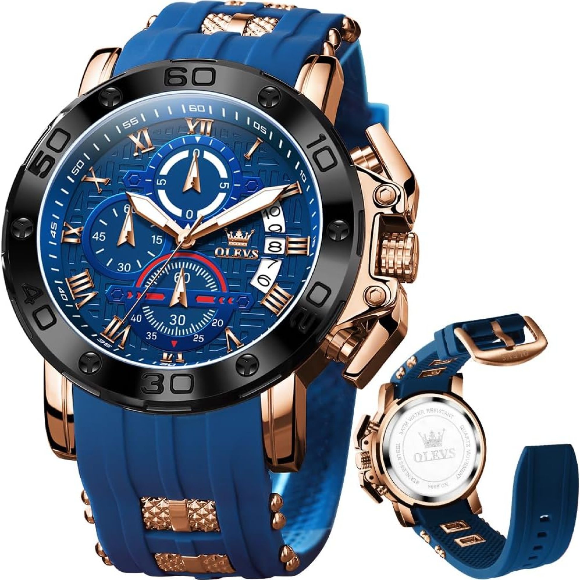 OLEVS Square Watches for Men Brown Leather Chronograph Fashion Business Watch Luminous Waterproof Casual Wrist Watches OLEVS Square Watches for Men Brown Leather Chronograph Fashion Business Watch Luminous Waterproof Casual Wrist Watches
