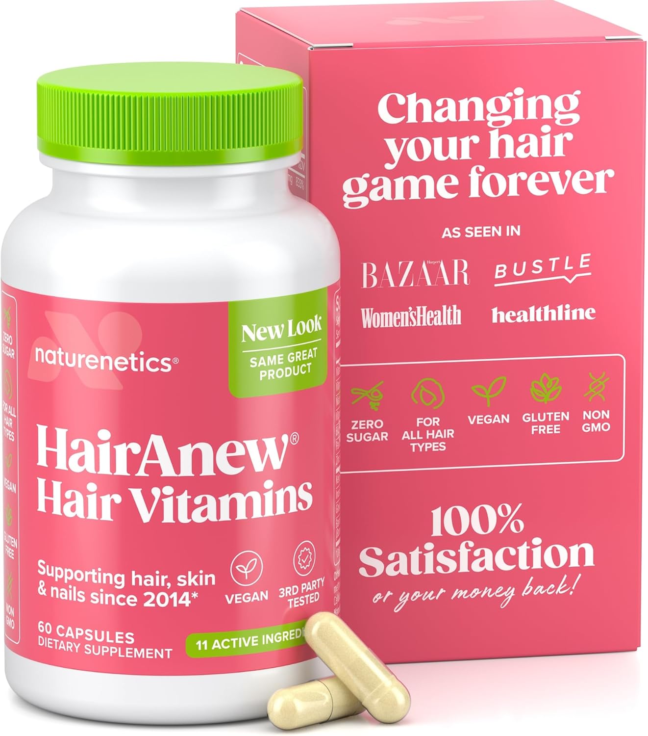 Naturenetics HairAnew Hair Growth Vitamins for Women & Men – Hair Vitamins For Faster Hair Growth & Thickness – Part of Proceeds go to Hair Loss Charity – Vegan Hair Supplement For Hair Skin Nails (1) Naturenetics HairAnew Hair Growth Vitamins for Women & Men – Hair Vitamins For Faster Hair Growth & Thickness – Part of Proceeds go to Hair Loss Charity – Vegan Hair Supplement For Hair Skin Nails (1)
