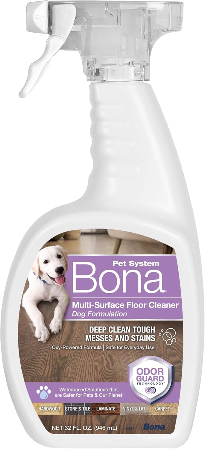 Bona Pet Spray Odor Eliminator, Dog Formulation, 32 fl oz, Safe for Carpeted Areas and Multi-Surface Floors Bona Pet Spray Odor Eliminator, Dog Formulation, 32 fl oz, Safe for Carpeted Areas and Multi-Surface Floors