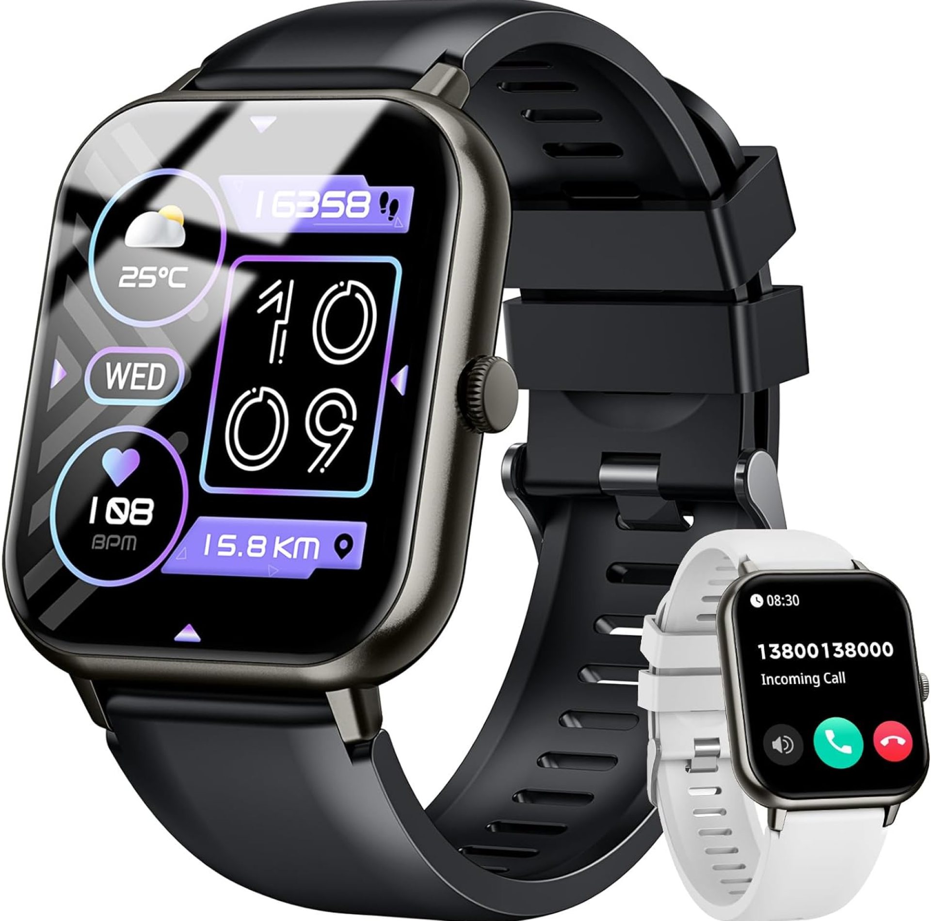 Smartwatch for Men Women Fitness Tracker: 1.83″ Smart Watch with Bluetooth Call Heart Rate Sleep Blood Oxygen Blood Pressure Monitor 100+ Sport Modes IP67 Waterproof Activity Tracker for Android iOS Smartwatch for Men Women Fitness Tracker: 1.83″ Smart Watch with Bluetooth Call Heart Rate Sleep Blood Oxygen Blood Pressure Monitor 100+ Sport Modes IP67 Waterproof Activity Tracker for Android iOS