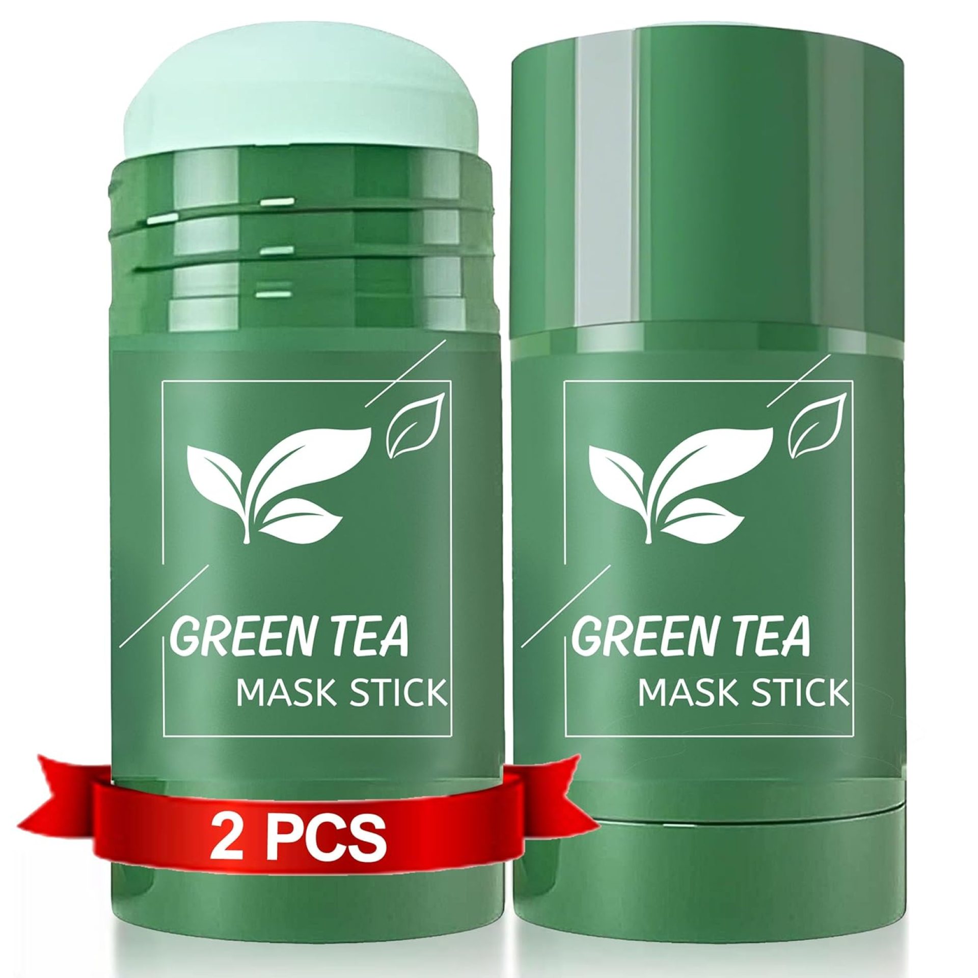 2 pcs Green Tea Clay Purifying Stick for Face, Blackhead Remover Mask, Green Tea Extract for Men and Women, Deep Cleansing, Moisturizing, Removes Blackheads for All Skin Types 2 pcs Green Tea Clay Purifying Stick for Face, Blackhead Remover Mask, Green Tea Extract for Men and Women, Deep Cleansing, Moisturizing, Removes Blackheads for All Skin Types