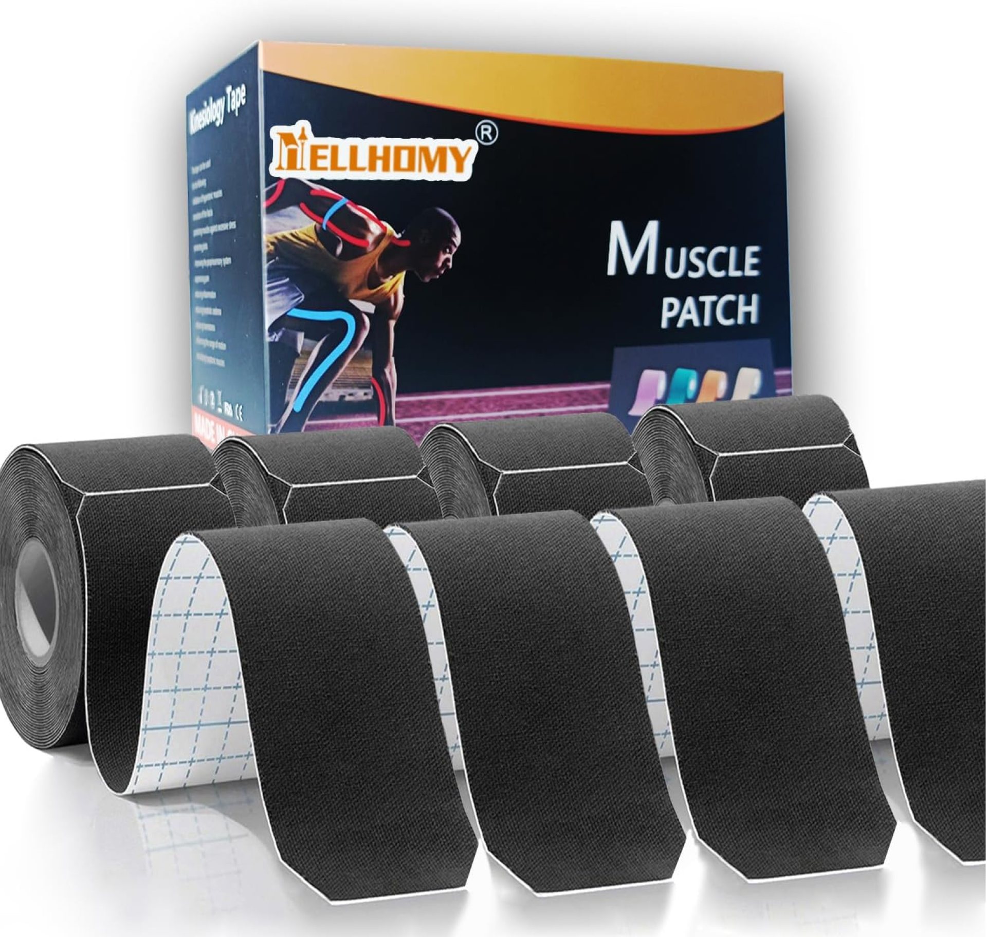 Kinesiology Tape Pro Precut – 4Rolls,80 Strips | Original Cotton Athletic Muscle Tape 66 ft, Breathable Elastic Latex Free Sport Tape for Knee Elbow Muscle Joint & Pain Relief (Black) Kinesiology Tape Pro Precut – 4Rolls,80 Strips | Original Cotton Athletic Muscle Tape 66 ft, Breathable Elastic Latex Free Sport Tape for Knee Elbow Muscle Joint & Pain Relief (Black)