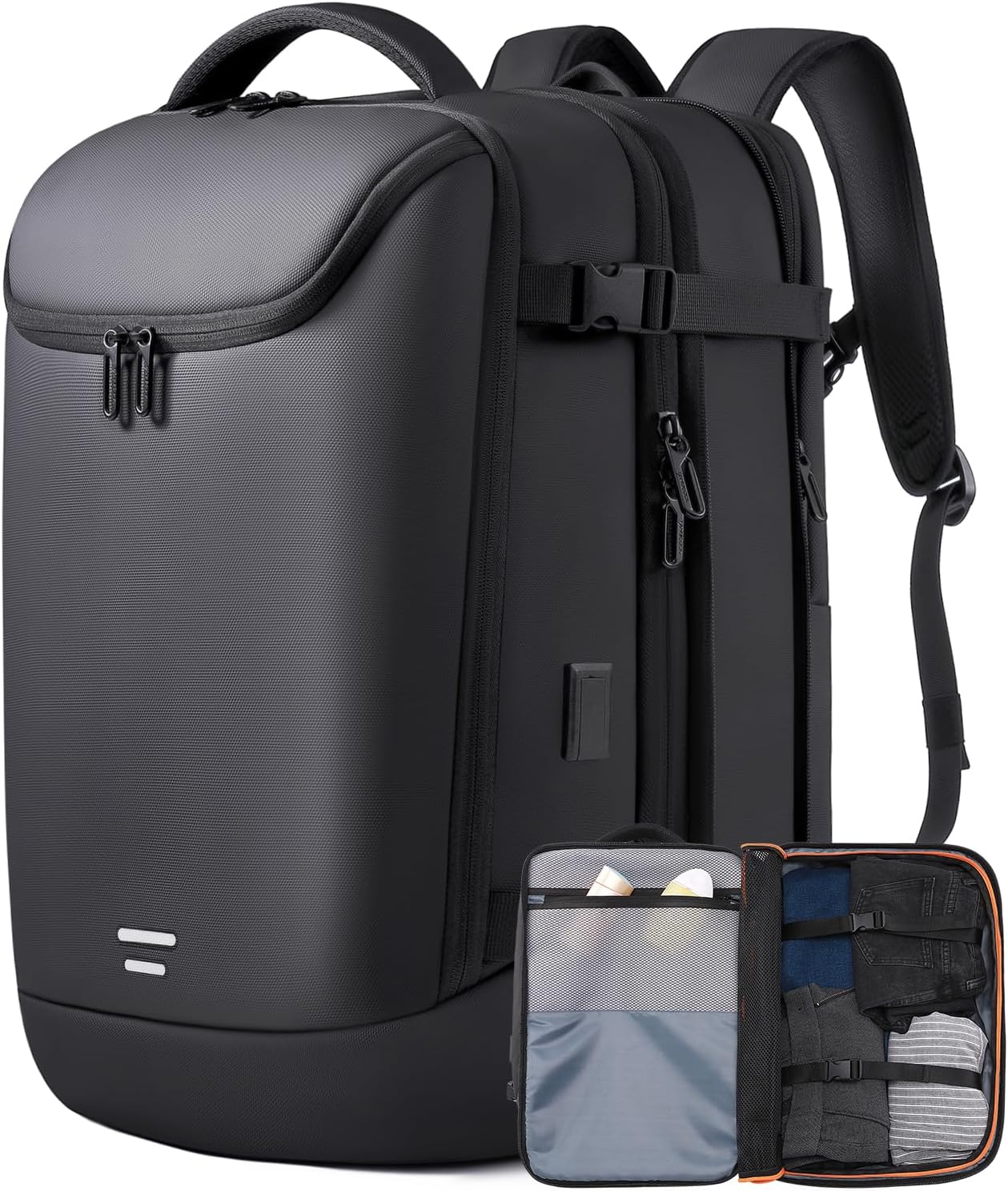 Travel Carry on Backpack 50L Expandable Flight Approved Backpacks 17.3 inch Laptop and USB Charging Port bags Water Resistant Business Back Pack for Women & Men Travel Carry on Backpack 50L Expandable Flight Approved Backpacks 17.3 inch Laptop and USB Charging Port bags Water Resistant Business Back Pack for Women & Men