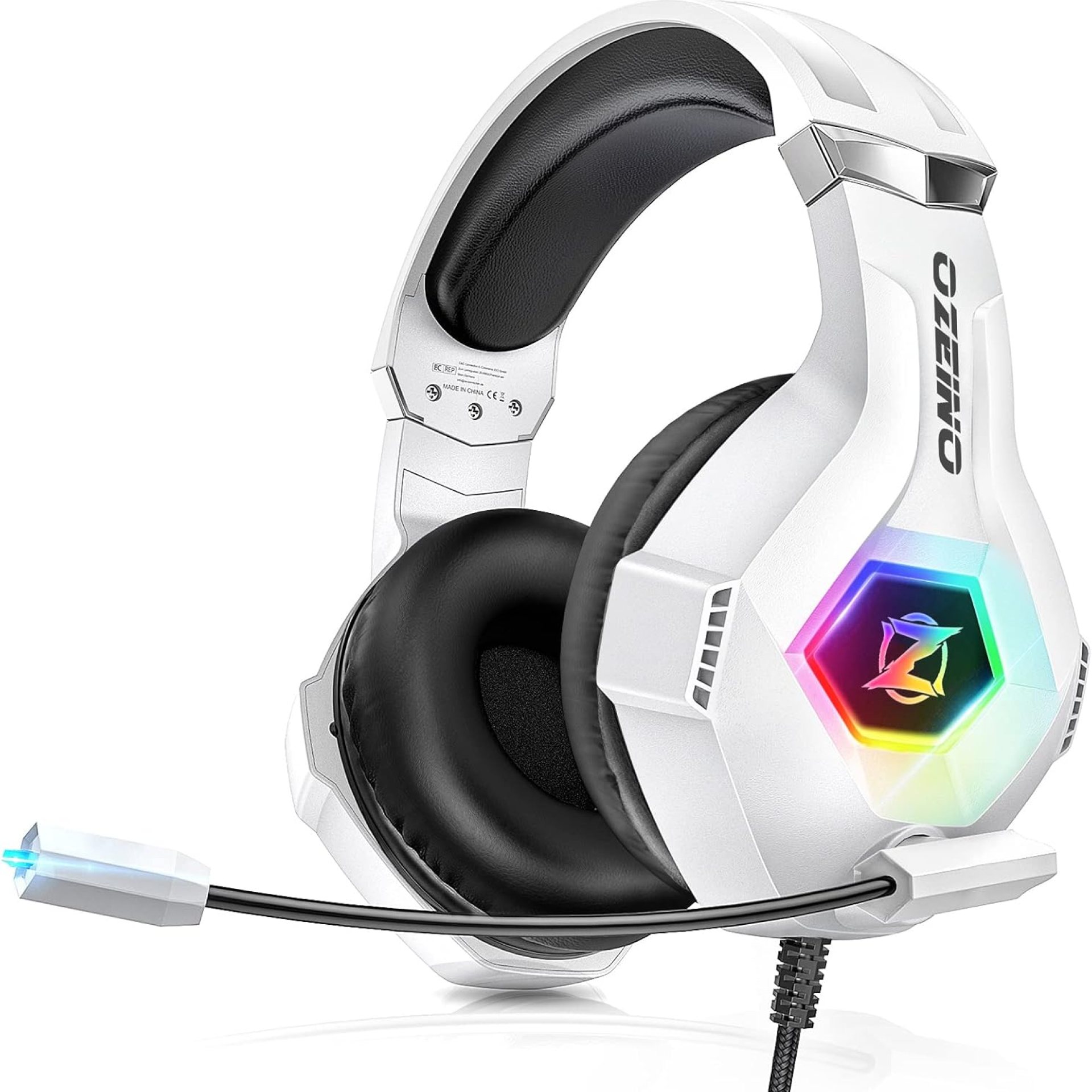 Gaming Headset for PC, Ps4, Ps5, Xbox Headset with 7.1 Surround Sound, Gaming Headphones with Noise Cancelling Mic RGB Light Over Ear Headphones for Xbox Series X/S, Switch Gaming Headset for PC, Ps4, Ps5, Xbox Headset with 7.1 Surround Sound, Gaming Headphones with Noise Cancelling Mic RGB Light Over Ear Headphones for Xbox Series X/S, Switch