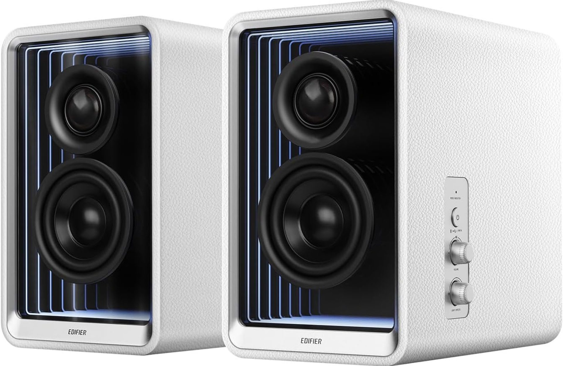 Edifier QR65 Desktop Active Monitor with 2.75″ Long-Throw Aluminum Diaphragm mid-Low Drivers, Hi-Res Audio, Brilliant Light Effects, 70W Output Power Bluetooth Speakers with Stands – White Edifier QR65 Desktop Active Monitor with 2.75″ Long-Throw Aluminum Diaphragm mid-Low Drivers, Hi-Res Audio, Brilliant Light Effects, 70W Output Power Bluetooth Speakers with Stands – White