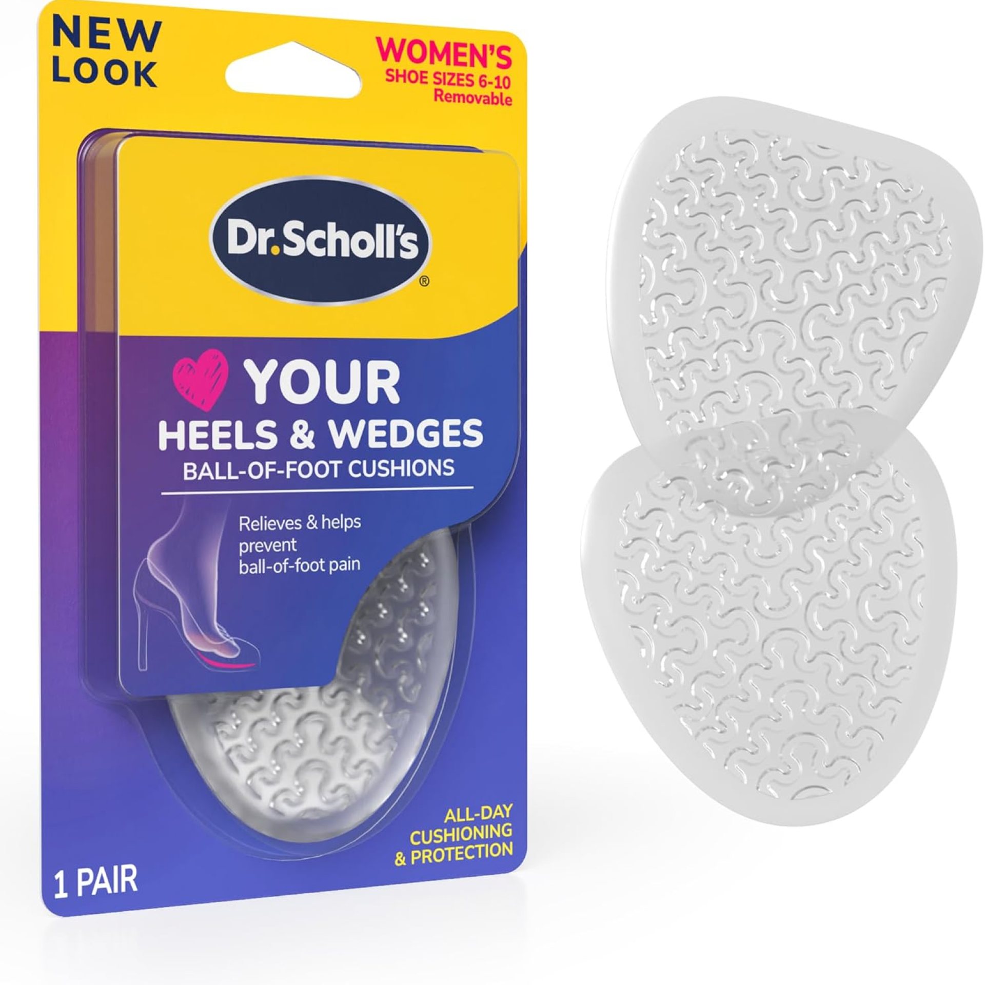 Dr. Scholl’s Ball of Foot Cushions for High Heels (One Size) // Relieve and Prevent Ball of Foot Pain with Discreet Cushions That Absorb Shock and Make High Heels More Comfortable Dr. Scholl’s Ball of Foot Cushions for High Heels (One Size) // Relieve and Prevent Ball of Foot Pain with Discreet Cushions That Absorb Shock and Make High Heels More Comfortable