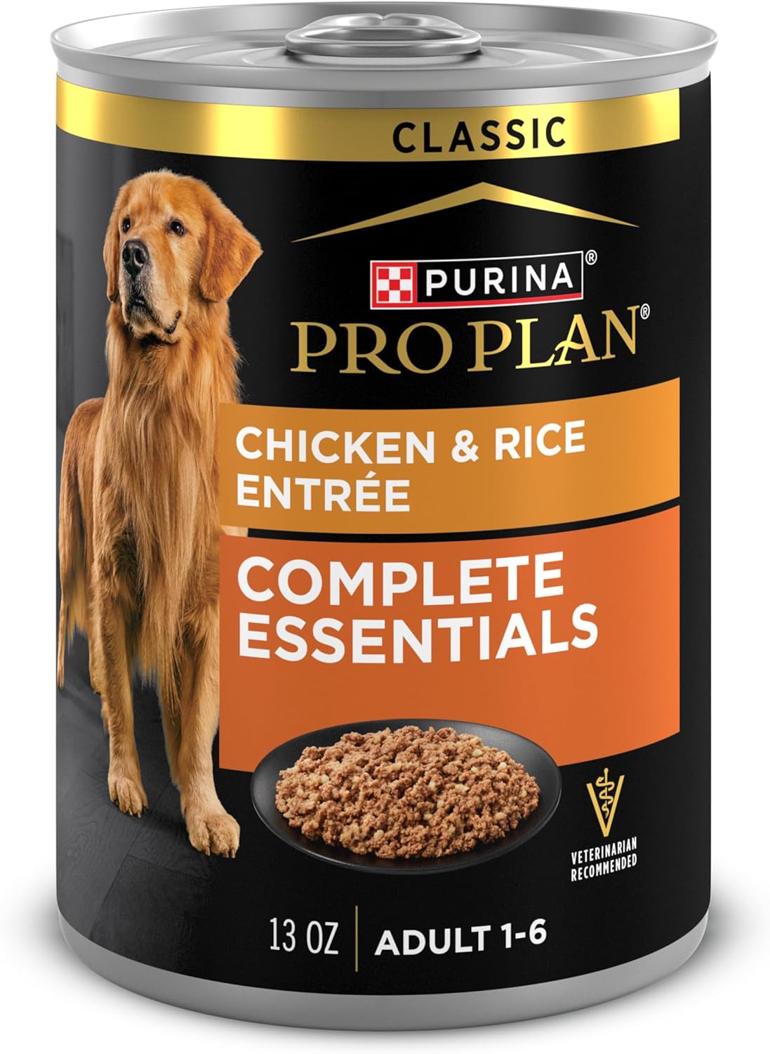 Purina Pro Plan Complete Essentials Classic Pate Dog Food, Chicken and Rice Entrée – (Pack of 12) 13 oz. Cans Purina Pro Plan Complete Essentials Classic Pate Dog Food, Chicken and Rice Entrée – (Pack of 12) 13 oz. Cans
