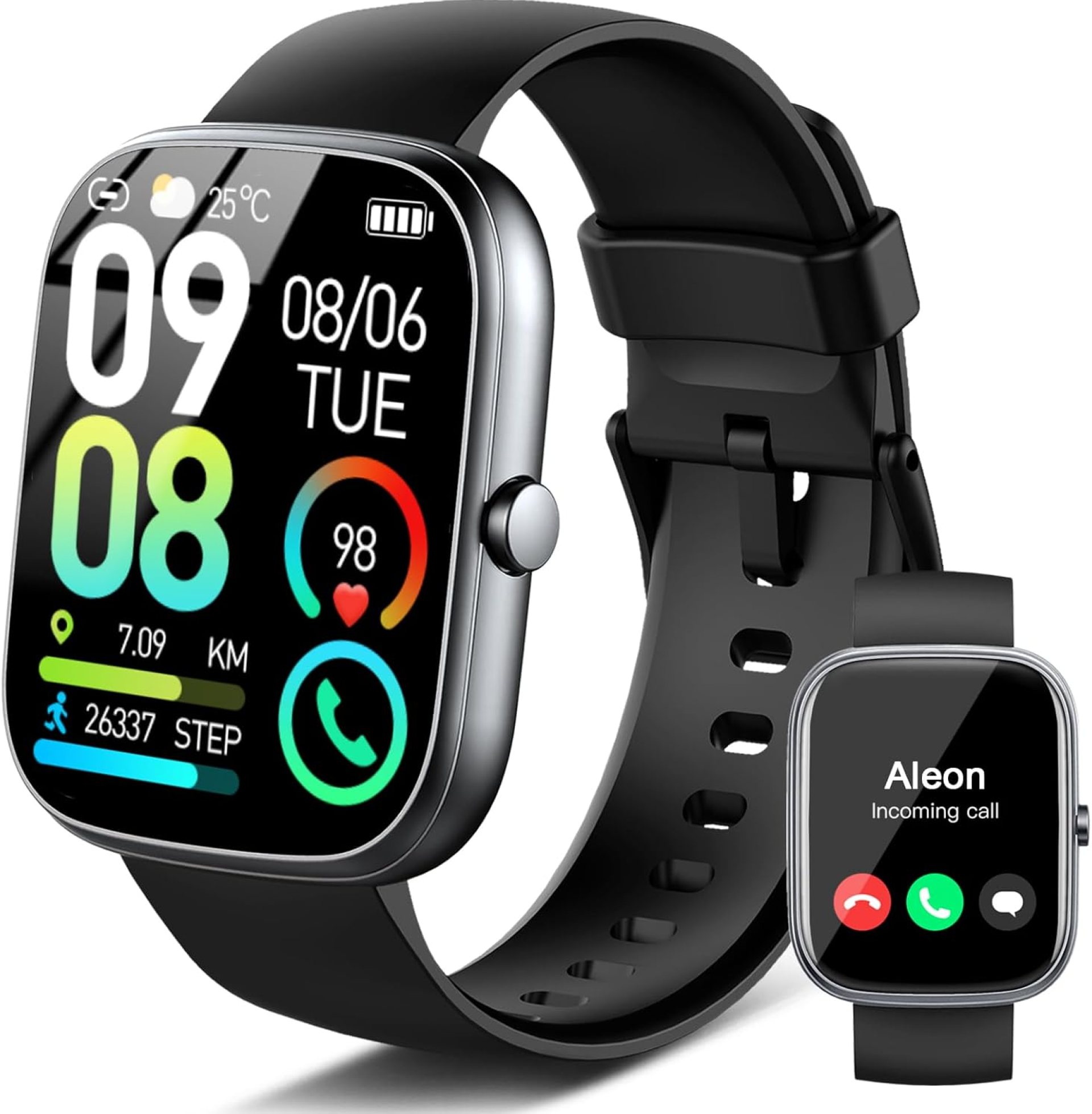 Smart Watch, 1.91″HD Smartwatch for Men Women (Answer/Make Call), 2025 Fitness Watch Heart Rate/Activity/Step/Sleep Monitor/SpO2, Step Counter IP68 Waterproof 110+ Sport Mode Watches for Android IOS Smart Watch, 1.91″HD Smartwatch for Men Women (Answer/Make Call), 2025 Fitness Watch Heart Rate/Activity/Step/Sleep Monitor/SpO2, Step Counter IP68 Waterproof 110+ Sport Mode Watches for Android IOS