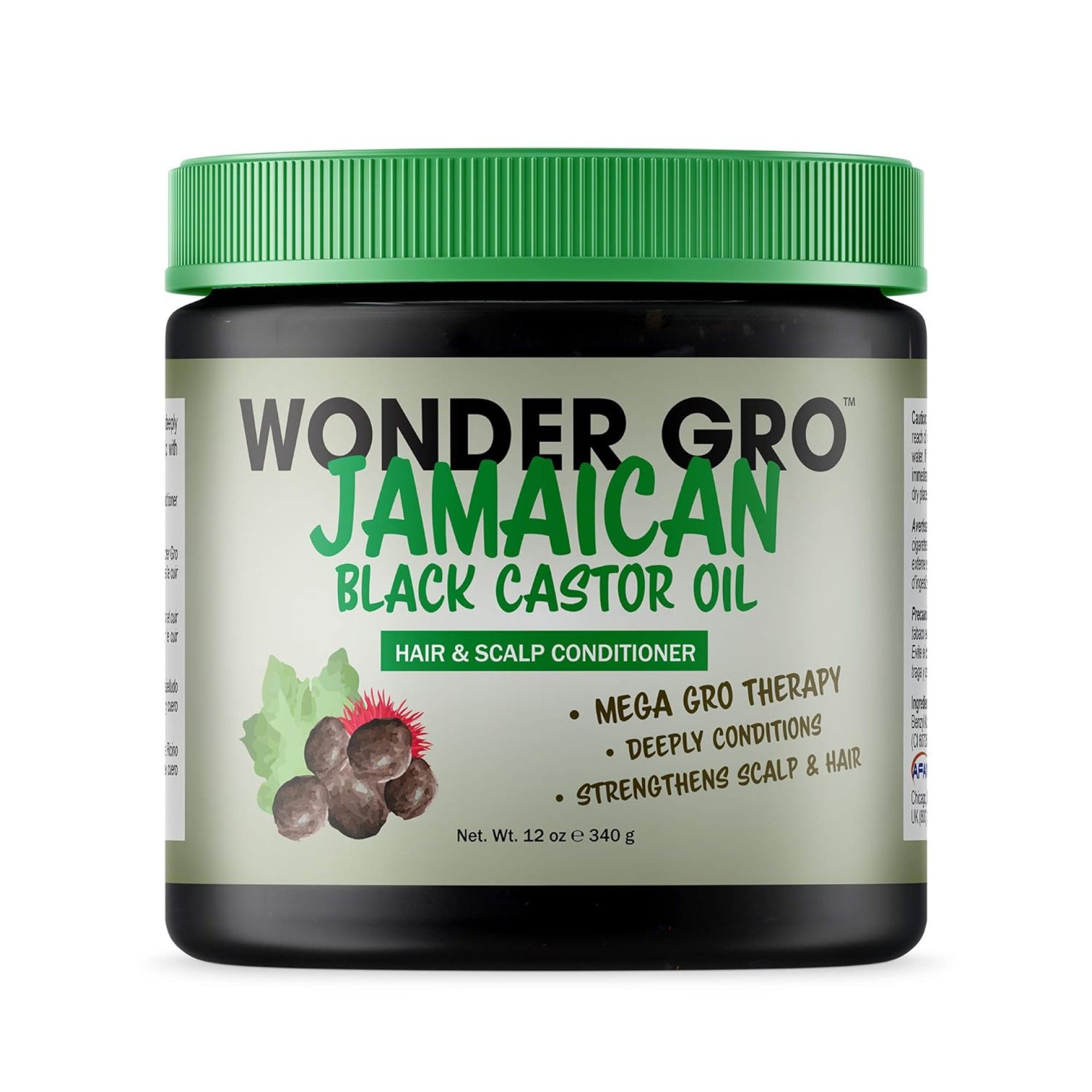 Jamaican Black Castor Oil Hair Grease Styling Conditioner, 12 fl oz – Great for Strengthening – Mega Hair Growth Therapy by Wonder Gro Jamaican Black Castor Oil Hair Grease Styling Conditioner, 12 fl oz – Great for Strengthening – Mega Hair Growth Therapy by Wonder Gro