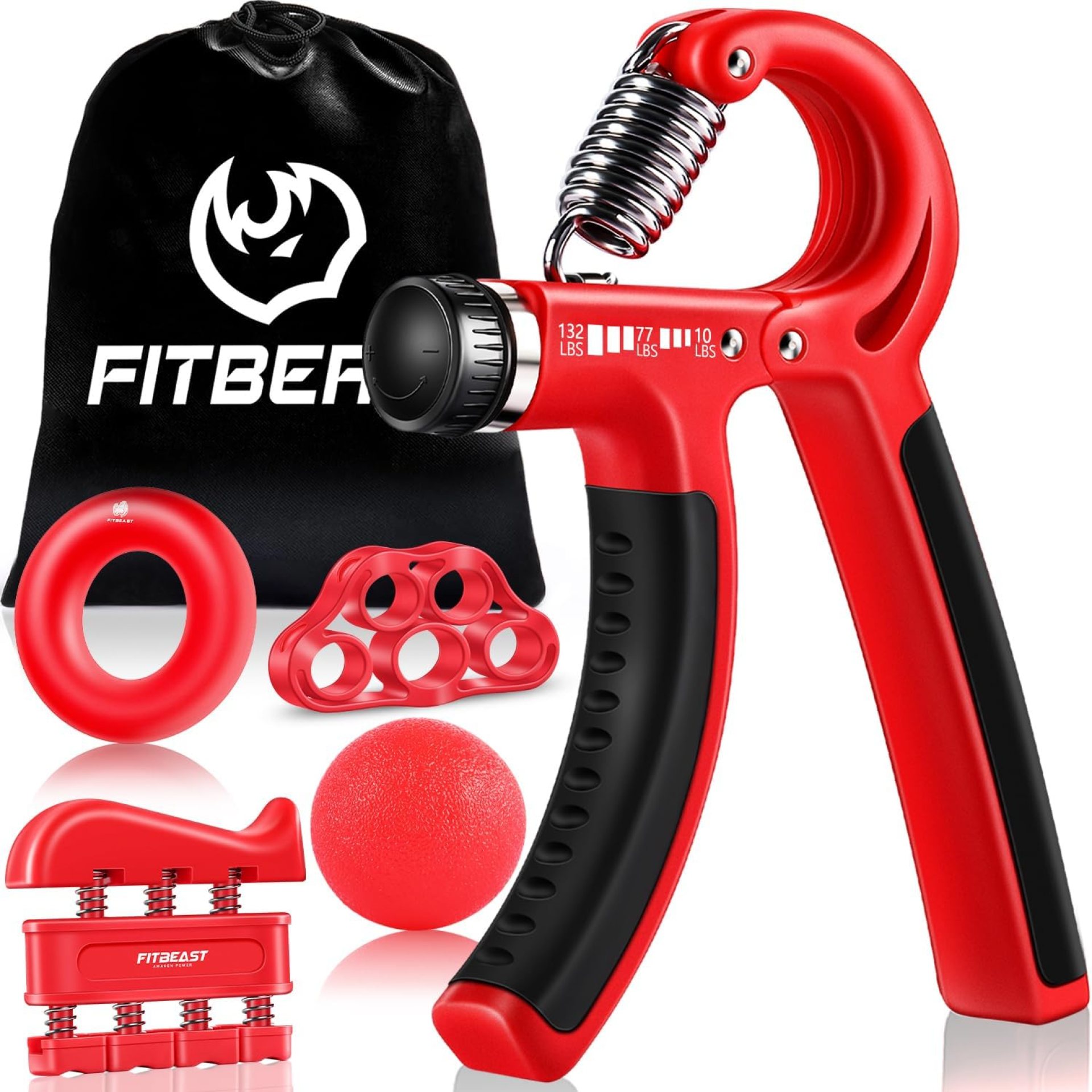 FitBeast Grip Strengthener Forearm Strengthener Hand Grips Strengthener Kit – 5 Pack Adjustable Resistance FitBeast Grip Strengthener Forearm Strengthener Hand Grips Strengthener Kit – 5 Pack Adjustable Resistance