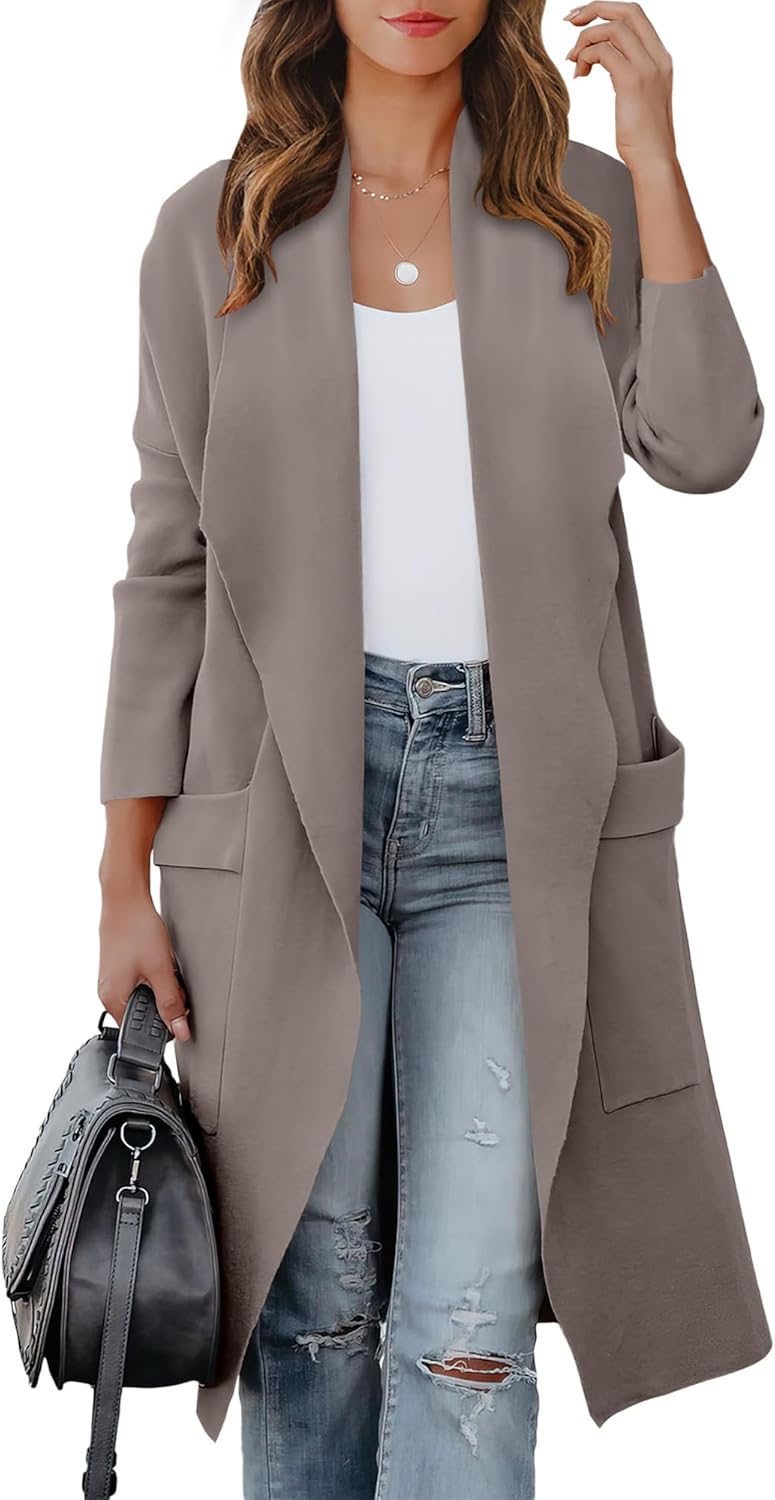 ANRABESS Women’s Long Cardigan Sweater 2025 Fall Fashion Casual Oversized Knit Open Front Coatigan Jacket Coat Trendy Outfits ANRABESS Women’s Long Cardigan Sweater 2025 Fall Fashion Casual Oversized Knit Open Front Coatigan Jacket Coat Trendy Outfits