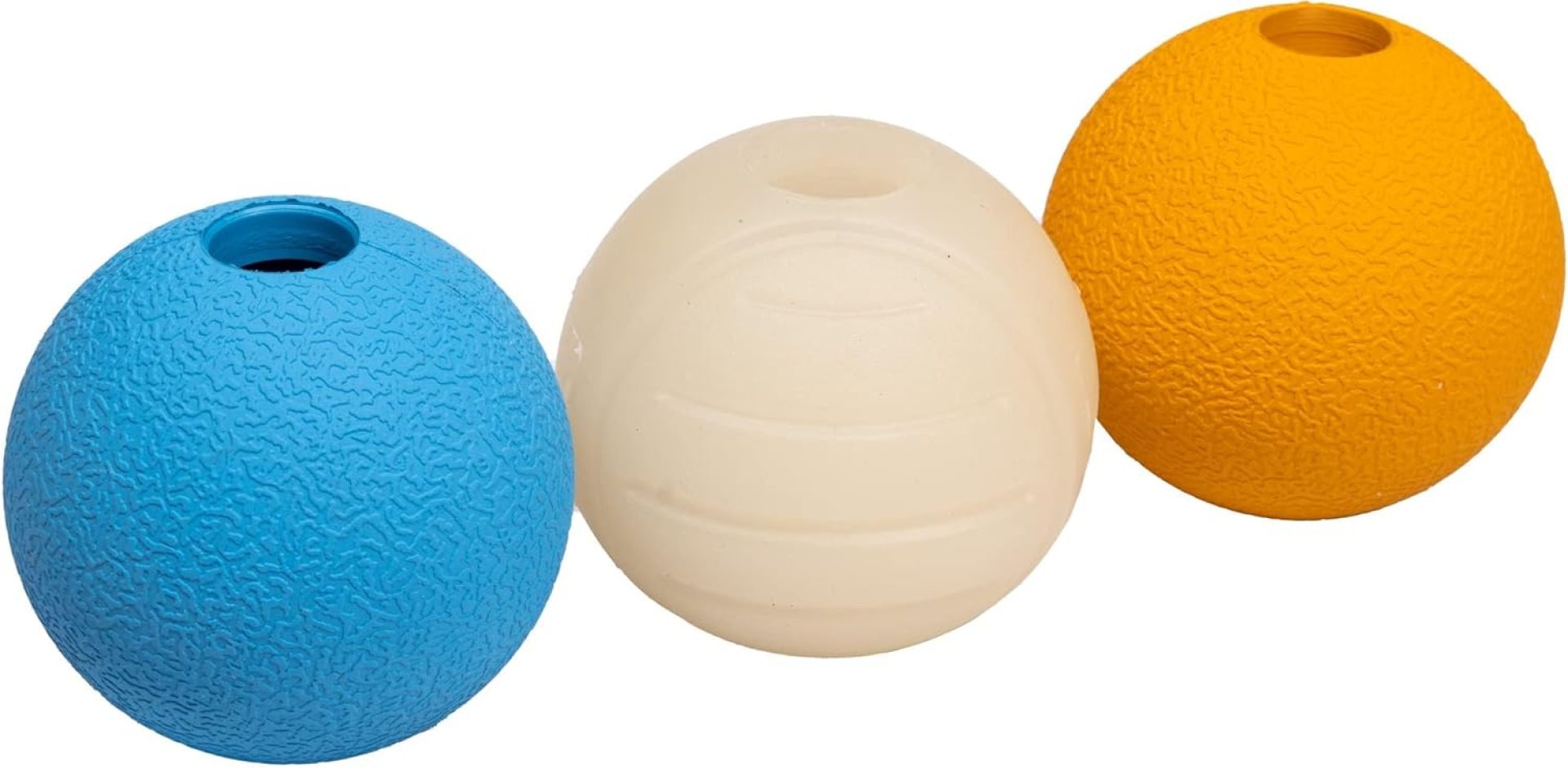 Amazon Basics Dog Toys, Interactive Assorted Rubber Balls, (Pack of 3), 2.5 inch, Blue, Beige, Orange Amazon Basics Dog Toys, Interactive Assorted Rubber Balls, (Pack of 3), 2.5 inch, Blue, Beige, Orange