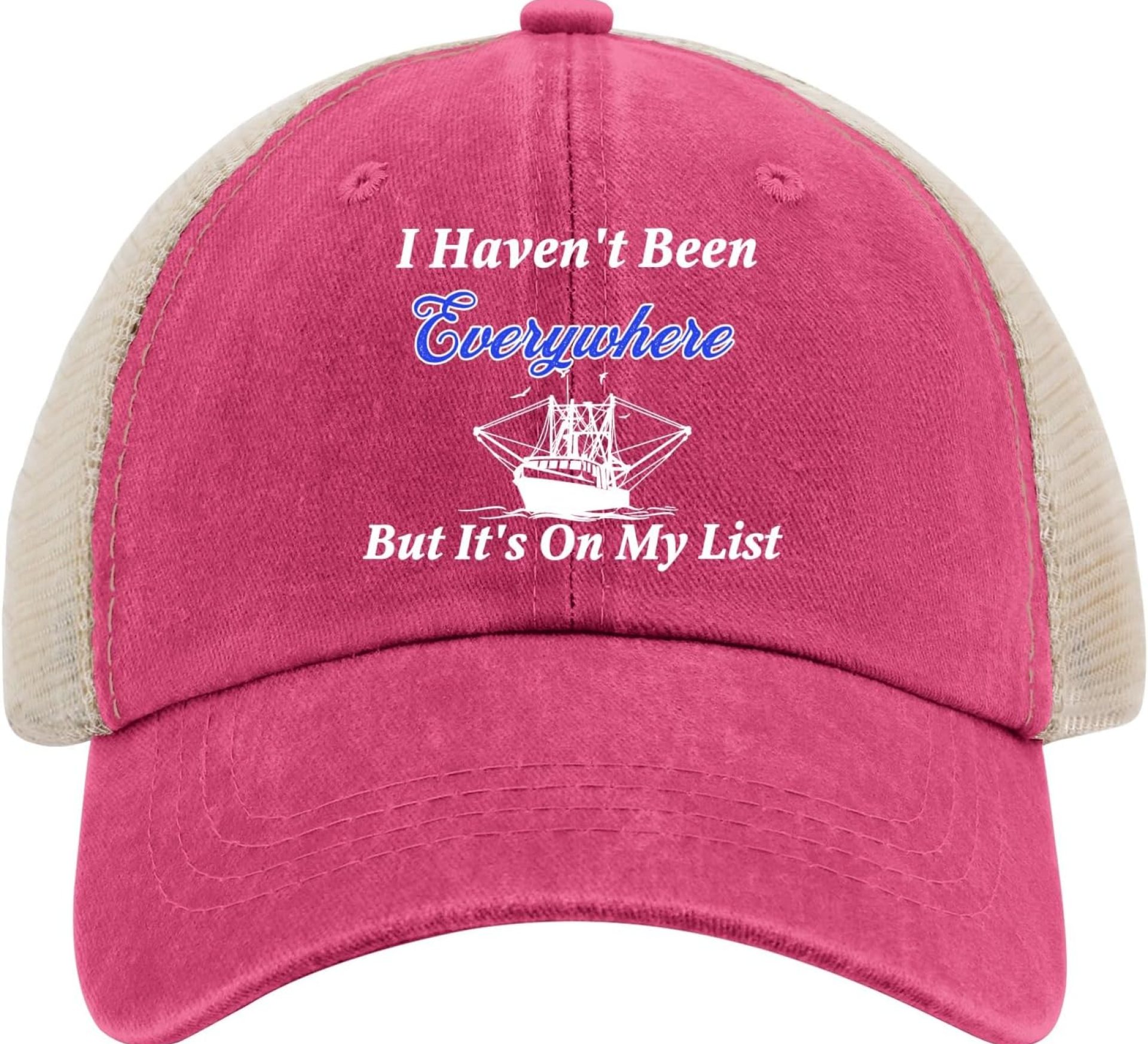 I Haven’t Been Everywheres But It’s On My List Travel Baseball Cap Men’s Hat Rose Red02 Funny Hats Gifts for Mom I Haven’t Been Everywheres But It’s On My List Travel Baseball Cap Men’s Hat Rose Red02 Funny Hats Gifts for Mom