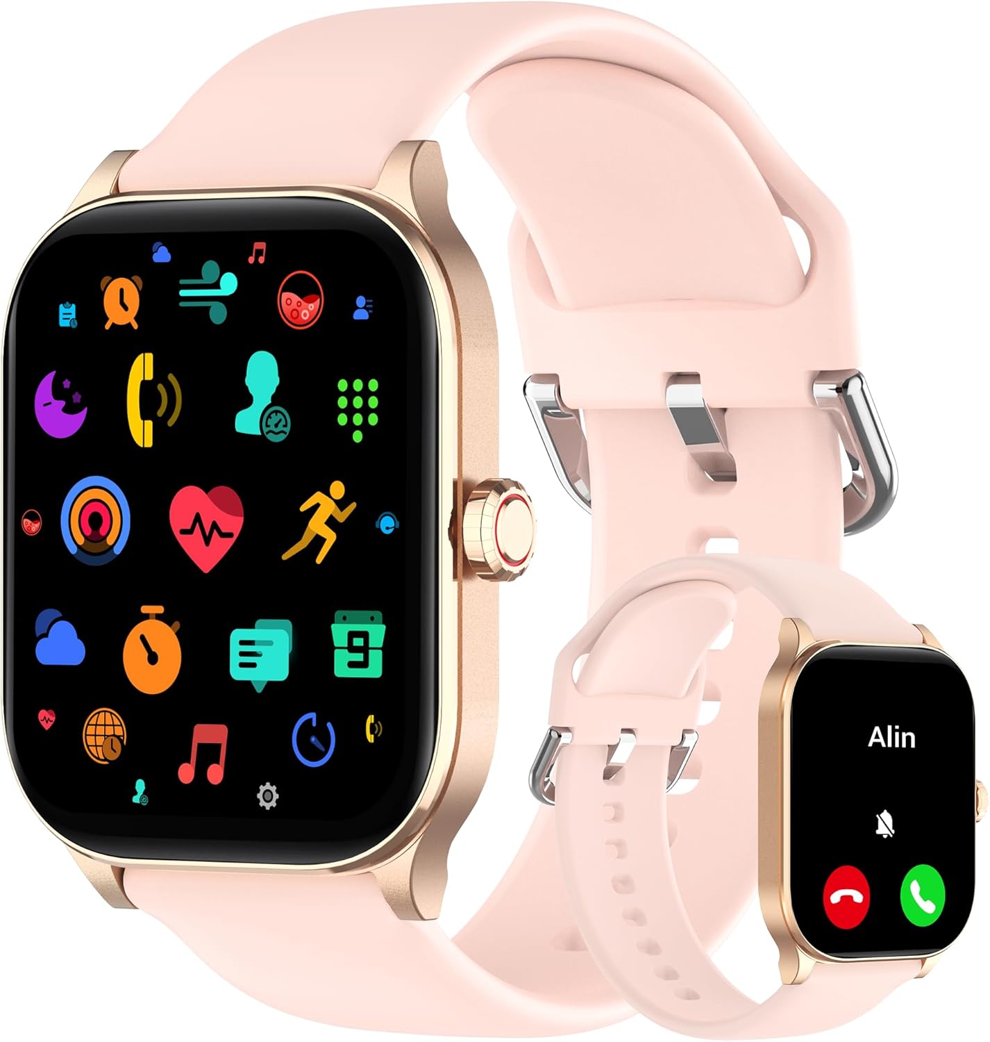 Smart Watch (Answer/Make Call), 1.85″ Smartwatch for Android Phones and iPhone with Heart Rate,Sleep Monitor,Pedometer, 100+Sports Fitness Watch, IP68 Waterproof Fitness Tracker for Men Women Smart Watch (Answer/Make Call), 1.85″ Smartwatch for Android Phones and iPhone with Heart Rate,Sleep Monitor,Pedometer, 100+Sports Fitness Watch, IP68 Waterproof Fitness Tracker for Men Women