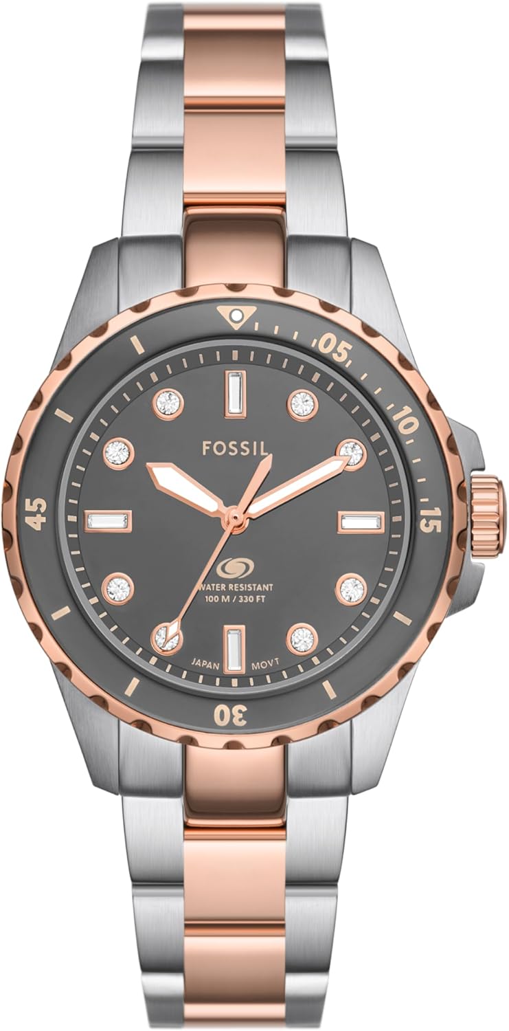 Fossil Women’s Blue Dive Quartz Stainless Steel Three-Hand Watch Fossil Women’s Blue Dive Quartz Stainless Steel Three-Hand Watch