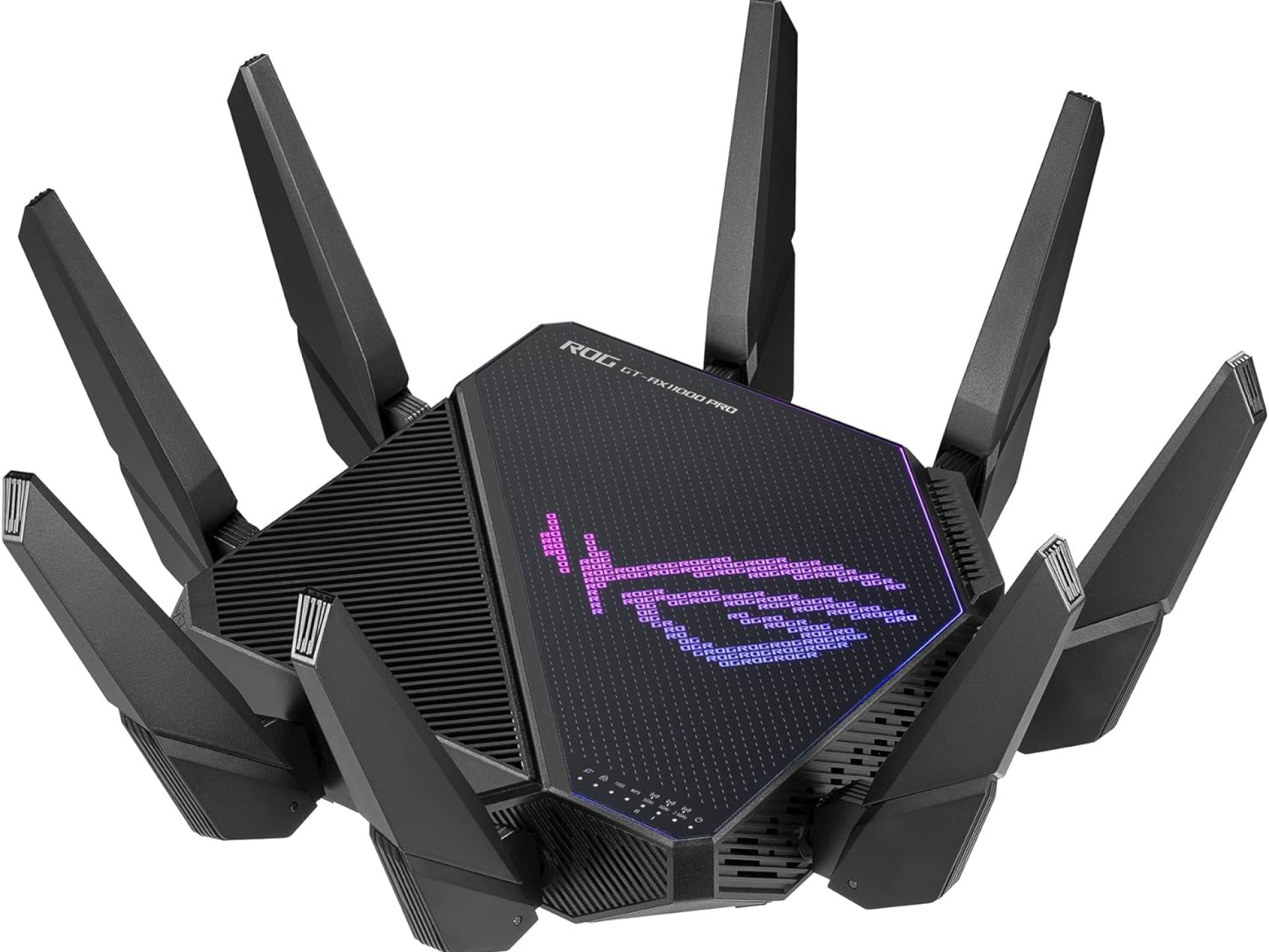 ASUS ROG Rapture GT-AX11000 Pro Tri-Band WiFi 6 Extendable Gaming Router, 10G & 2.5G Ports, ASUS RangeBoost Plus, Triple-level Game Acceleration, Subscription-free Network Security, AiMesh Compatible ASUS ROG Rapture GT-AX11000 Pro Tri-Band WiFi 6 Extendable Gaming Router, 10G & 2.5G Ports, ASUS RangeBoost Plus, Triple-level Game Acceleration, Subscription-free Network Security, AiMesh Compatible