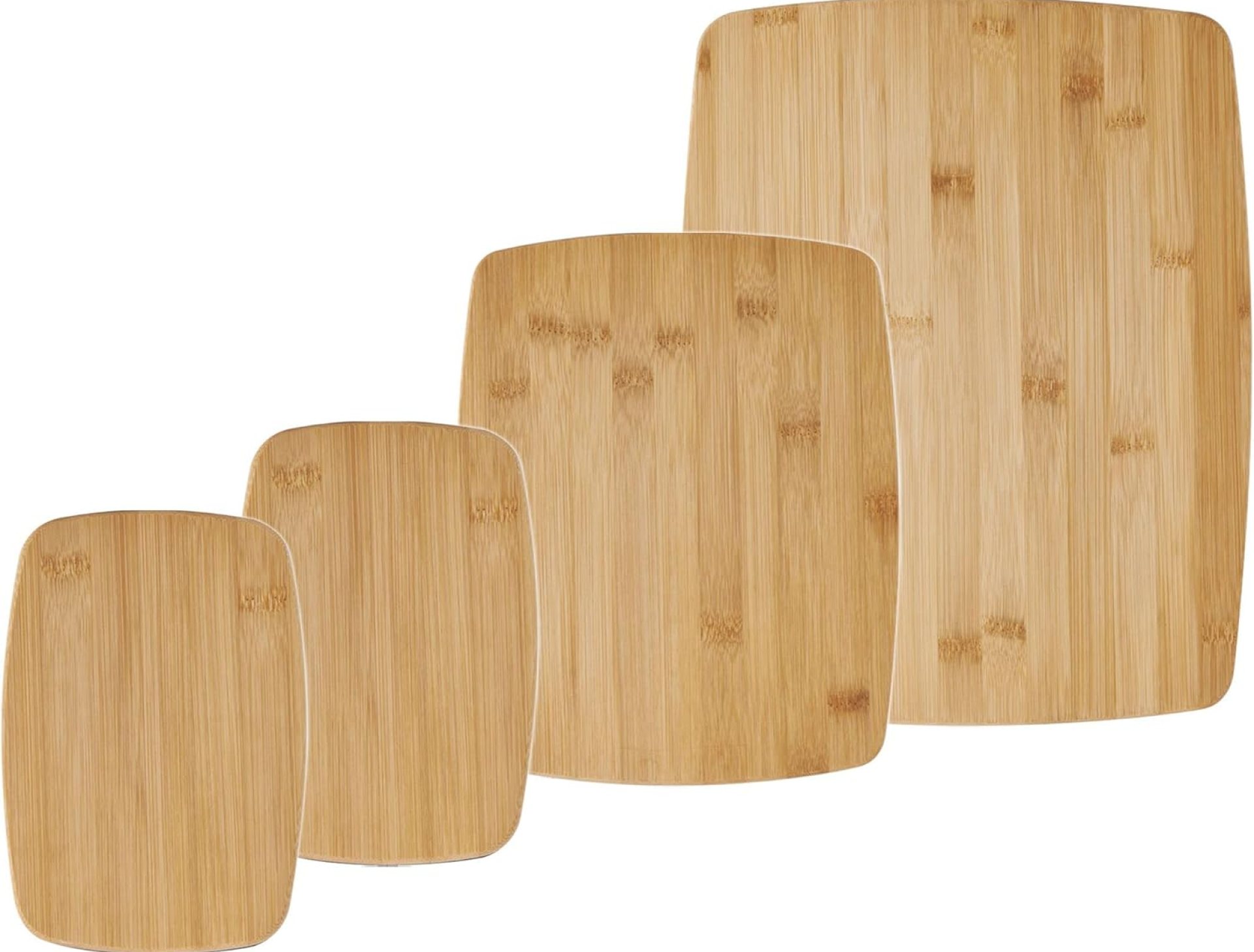 Farberware 4-Piece Reversible Bamboo Cutting And Charcuterie Board Set, Assorted Size Farberware 4-Piece Reversible Bamboo Cutting And Charcuterie Board Set, Assorted Size