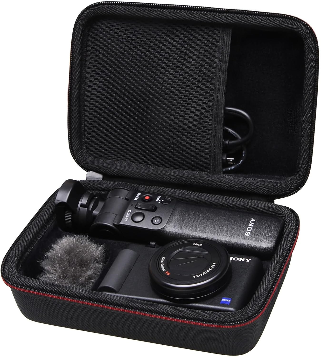 L LTGEM Camera Case Compatible with Sony ZV-1F / ZV-1 / ZV-1 II Vlog Digital Camera, Tripod, Microphone and Vlogger Accessory Kit, Black+Gray L LTGEM Camera Case Compatible with Sony ZV-1F / ZV-1 / ZV-1 II Vlog Digital Camera, Tripod, Microphone and Vlogger Accessory Kit, Black+Gray