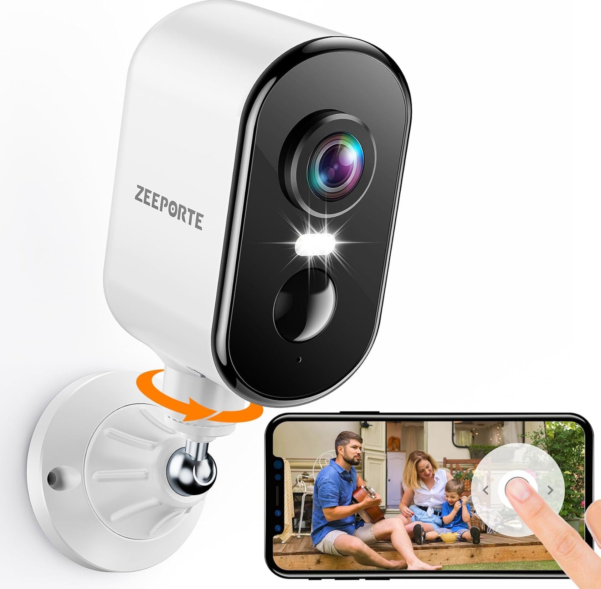 2K Security Cameras Wireless Outdoor, Pan Rotating 360° Battery Powered WiFi Camera with AI Motion Detection, Color Night Vision, Spotlight, Siren, 2-Way Talk, Waterproof, SD/Cloud Storage 2K Security Cameras Wireless Outdoor, Pan Rotating 360° Battery Powered WiFi Camera with AI Motion Detection, Color Night Vision, Spotlight, Siren, 2-Way Talk, Waterproof, SD/Cloud Storage