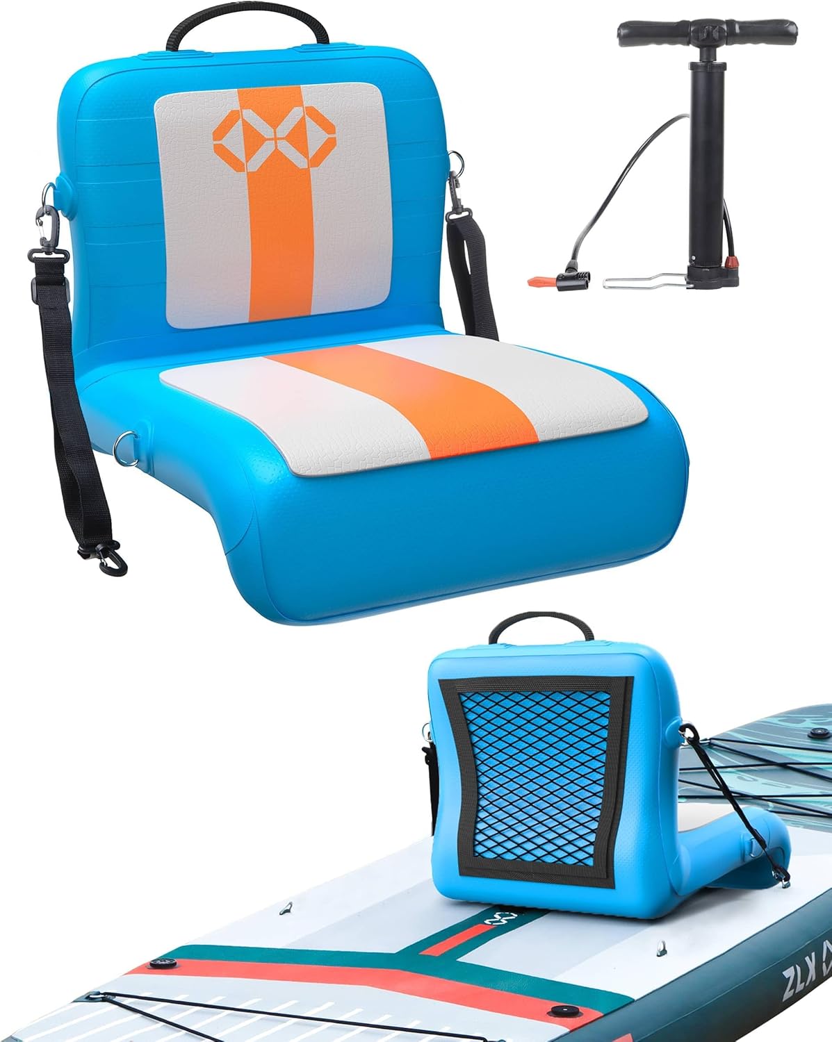 Kayak Seat, Inflatable Additional Paddle Board Seat, Universal Padded Board Seats Inflatable Detachable Belly Boat Sup Seat Stand Up Paddle Board chair with Back Support Perfect for Adults Kids Kayak Seat, Inflatable Additional Paddle Board Seat, Universal Padded Board Seats Inflatable Detachable Belly Boat Sup Seat Stand Up Paddle Board chair with Back Support Perfect for Adults Kids