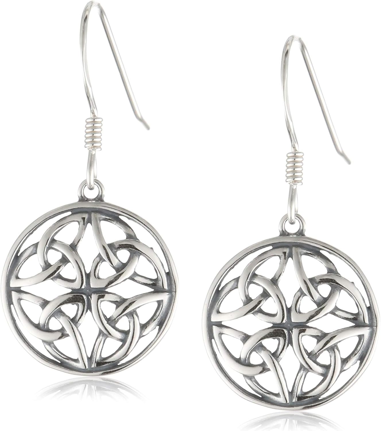Amazon Essentials Sterling Silver Celtic Knot Round Drop Wire Earrings , (previously Amazon Collection) Amazon Essentials Sterling Silver Celtic Knot Round Drop Wire Earrings , (previously Amazon Collection)