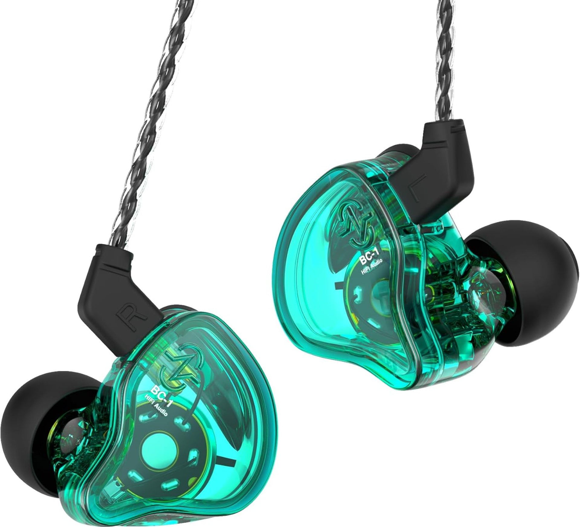 CCZ Melody inear Earphones Wired Gaming Earbuds 1DD 1BA Hybrid Drivers in-Ear Headphones iem Earbuds HIFI Bass with Ear fins, 4N OFC Cable for Drum, Studio, Editing, pc, Gaming(Green, with microphone) CCZ Melody inear Earphones Wired Gaming Earbuds 1DD 1BA Hybrid Drivers in-Ear Headphones iem Earbuds HIFI Bass with Ear fins, 4N OFC Cable for Drum, Studio, Editing, pc, Gaming(Green, with microphone)