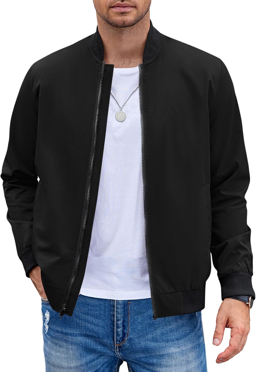 COOFANDY Men Bomber Jacket Lightweight Windbreaker Jackets Casual Softshell Flight Fashion Winter Fall Coat with Pocket COOFANDY Men Bomber Jacket Lightweight Windbreaker Jackets Casual Softshell Flight Fashion Winter Fall Coat with Pocket