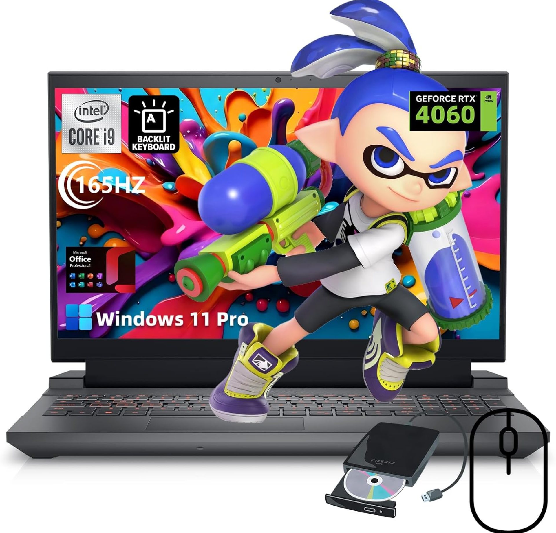 Dell G15 5530 Gaming Laptop, 15.6″ FHD 165Hz Display, Intel 24-Core i9-13900HX, NVIDIA GeForce RTX 4060, 32GB DDR5, 2TB SSD, 4-Zone RGB Backlit, WiFi 6, Windows 11 Pro & Office Lifetime License Dell G15 5530 Gaming Laptop, 15.6″ FHD 165Hz Display, Intel 24-Core i9-13900HX, NVIDIA GeForce RTX 4060, 32GB DDR5, 2TB SSD, 4-Zone RGB Backlit, WiFi 6, Windows 11 Pro & Office Lifetime License