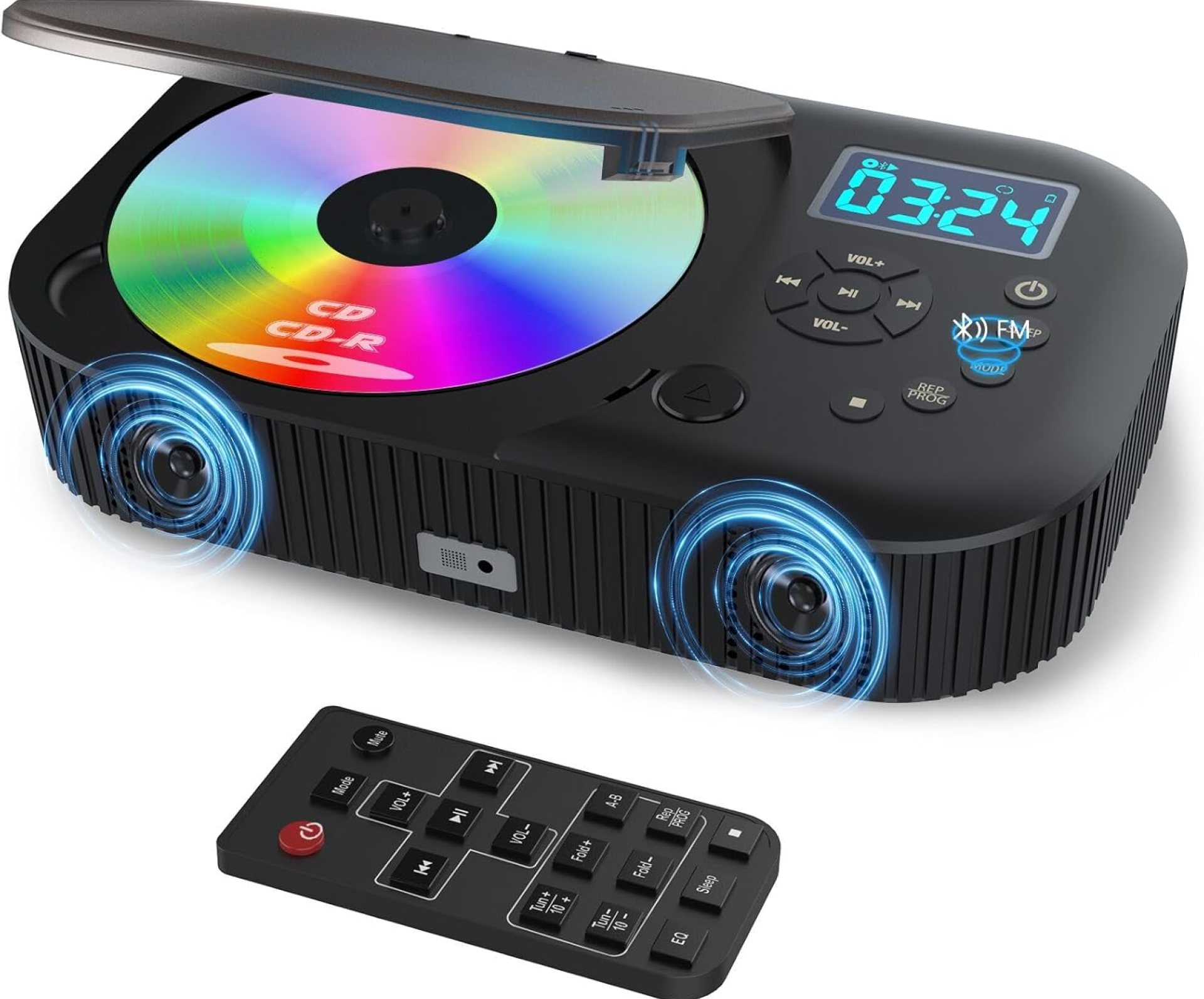 CD Player Portable,MONODEAL Dual Stereo Speakers Portable CD Player with Bluetooth Speakers, 4000mAh Rechargeable CD Player Bluetooth for Car/Home with Remote Control,Support USB/AUX,Headphone Jack CD Player Portable,MONODEAL Dual Stereo Speakers Portable CD Player with Bluetooth Speakers, 4000mAh Rechargeable CD Player Bluetooth for Car/Home with Remote Control,Support USB/AUX,Headphone Jack
