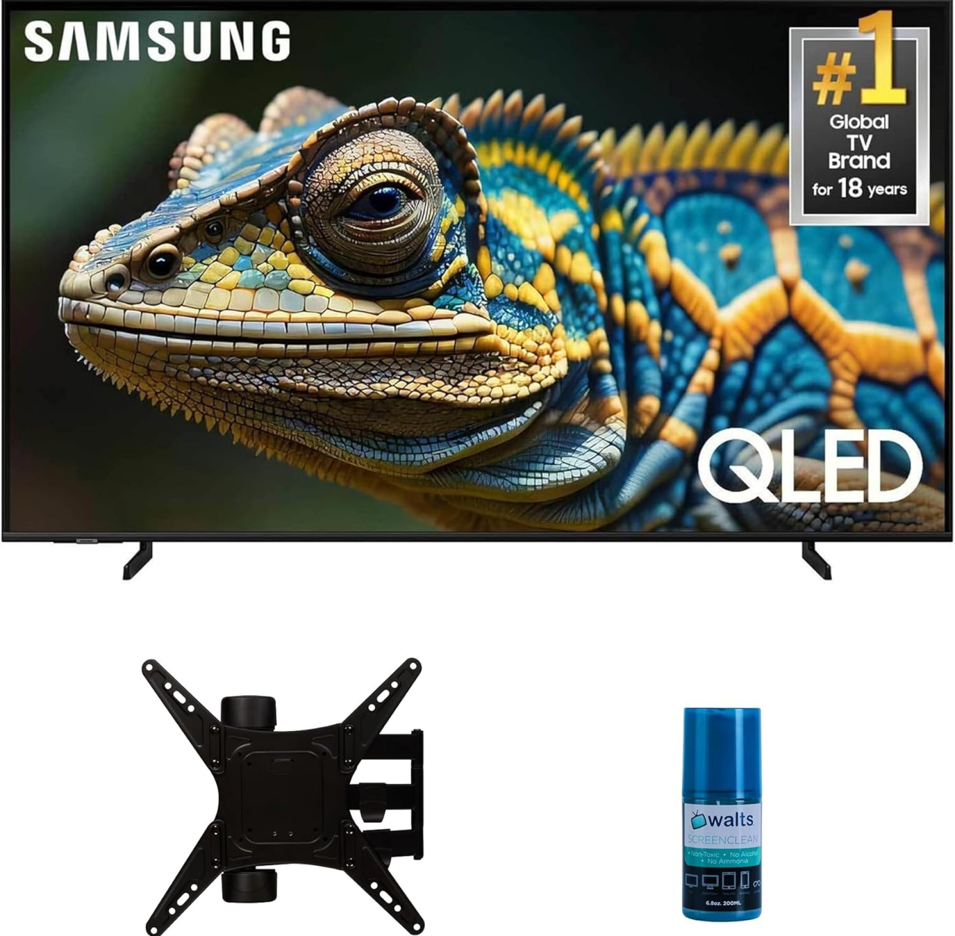 Samsung QN32Q60DAFXZA 32 Inch Q60D QLED 4K Smart TV with Quantum HDR with a Walts TV Medium Full Motion Mount for 32-65 Inch Compatible TV’s and Walts HDTV Screen Cleaner Kit (2024) Samsung QN32Q60DAFXZA 32 Inch Q60D QLED 4K Smart TV with Quantum HDR with a Walts TV Medium Full Motion Mount for 32-65 Inch Compatible TV’s and Walts HDTV Screen Cleaner Kit (2024)