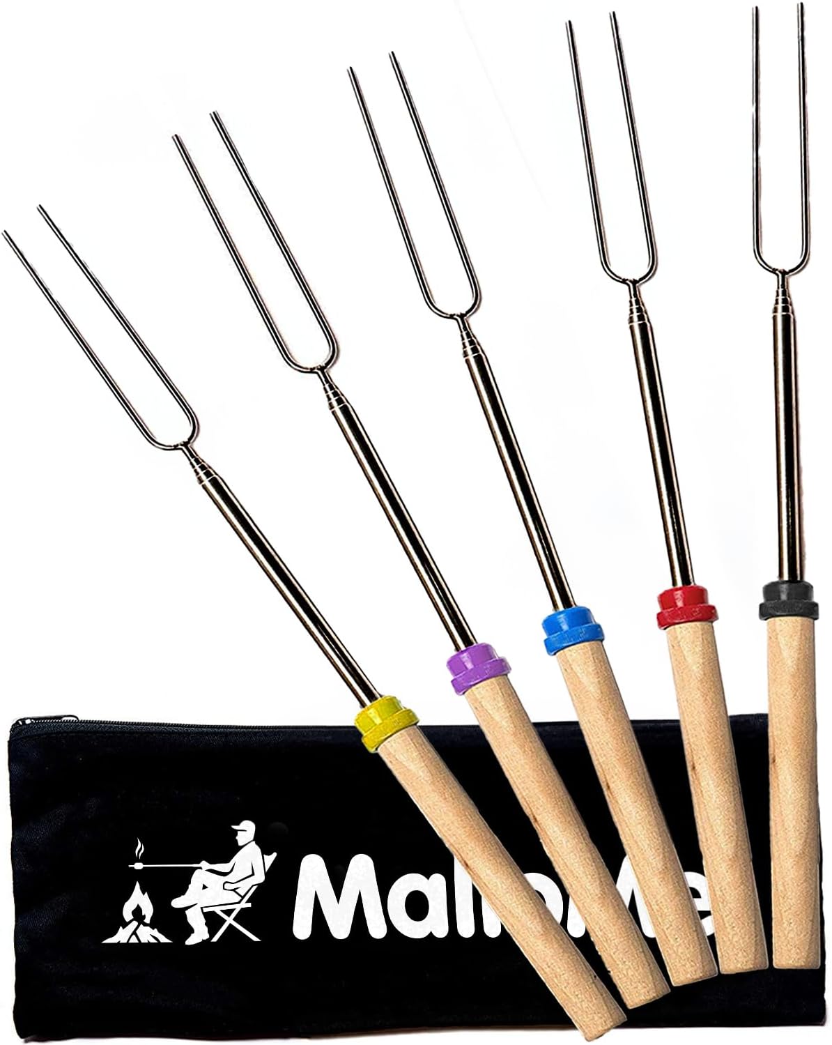 MalloMe Smores Sticks for Fire Pit Long – Marshmallow Roasting Sticks Smores Kit – Smore Skewers Hot Dog Fork Campfire Cooking Equipment, Camping Essentials S’mores Gear Outdoor Accessories 32″ 5 Pack MalloMe Smores Sticks for Fire Pit Long – Marshmallow Roasting Sticks Smores Kit – Smore Skewers Hot Dog Fork Campfire Cooking Equipment, Camping Essentials S’mores Gear Outdoor Accessories 32″ 5 Pack