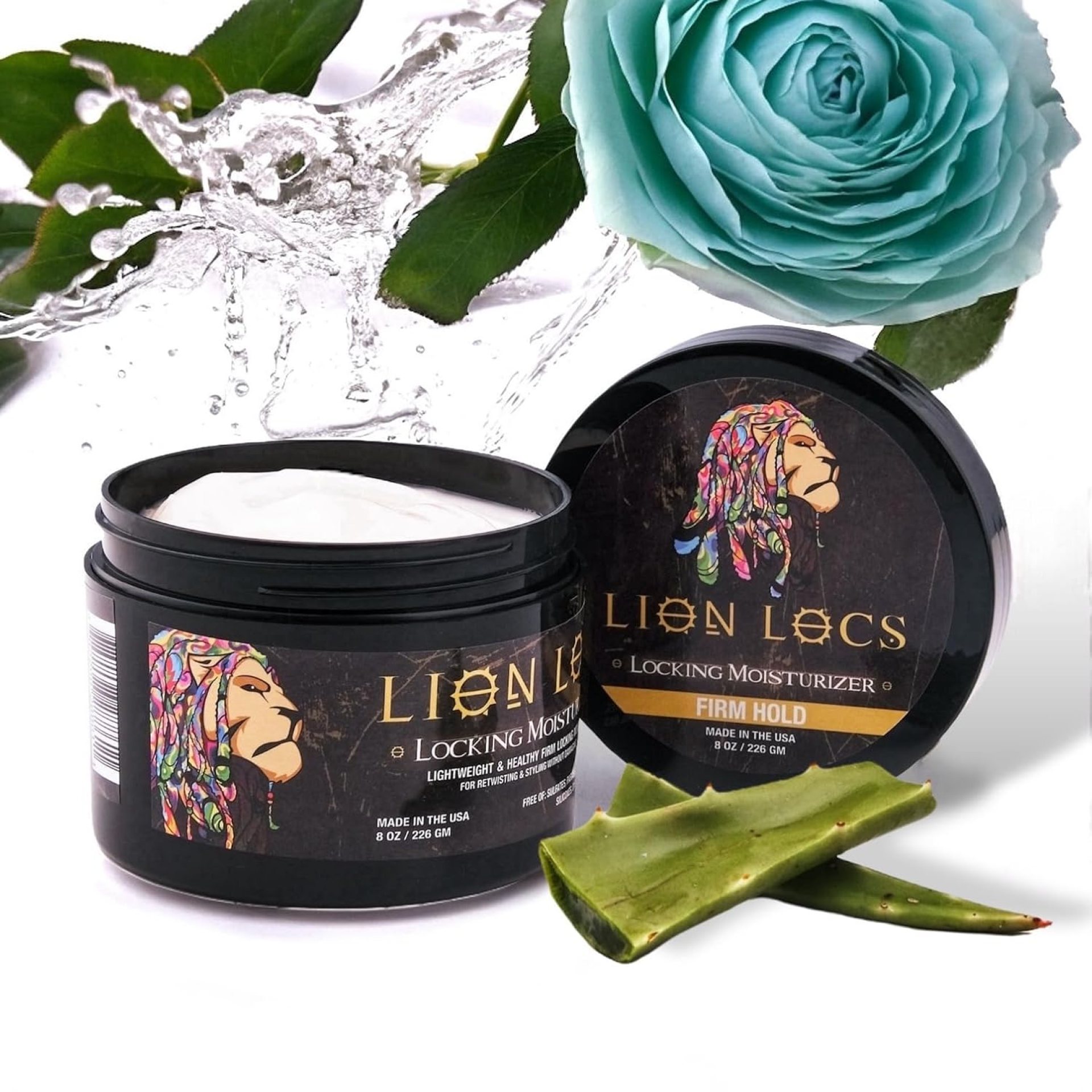 Lion Locs Hair Locking Dreads Moisturizer for Dreadlocks, Locks, Microlocs, Interlocks, Braidlocks, Braids, Fauxlocs, Twistlocks, or Sisterlocks (8oz) (Firm) Lion Locs Hair Locking Dreads Moisturizer for Dreadlocks, Locks, Microlocs, Interlocks, Braidlocks, Braids, Fauxlocs, Twistlocks, or Sisterlocks (8oz) (Firm)