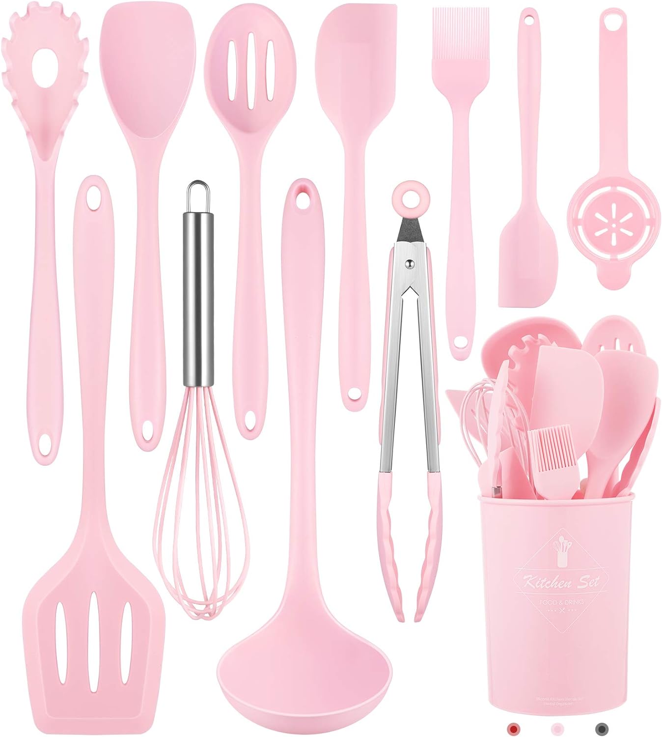 Kitchen Utensils Set-12 Pieces Silicone Cooking Utensils Set (Dishwasher Safe) 392°F Heat Resistant Spatula Set, Nonstick Cookware Kitchen Utensils Set-12 Pieces Silicone Cooking Utensils Set (Dishwasher Safe) 392°F Heat Resistant Spatula Set, Nonstick Cookware
