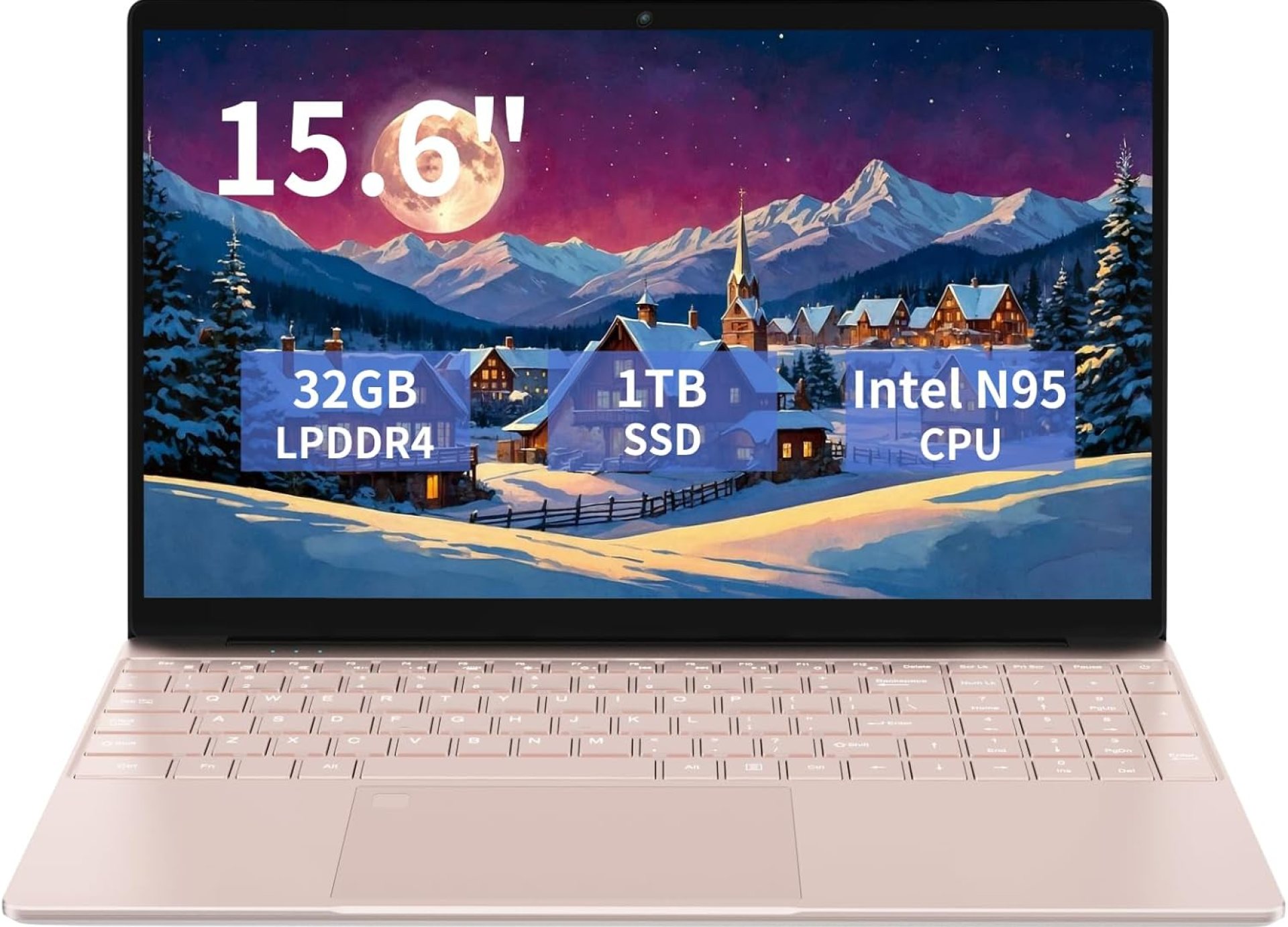 15.6″ Laptop Computer – Quad-Core N95 Processor(Up to 3.4GHz), 32GB DDR4 RAM 1TB NVMe SSD Gaming Laptop with Backlight Keyboard, Fingerprint Reader, 8000mAh Battery, Mini HDMI, BT4.2,USB3.0x2 15.6″ Laptop Computer – Quad-Core N95 Processor(Up to 3.4GHz), 32GB DDR4 RAM 1TB NVMe SSD Gaming Laptop with Backlight Keyboard, Fingerprint Reader, 8000mAh Battery, Mini HDMI, BT4.2,USB3.0x2
